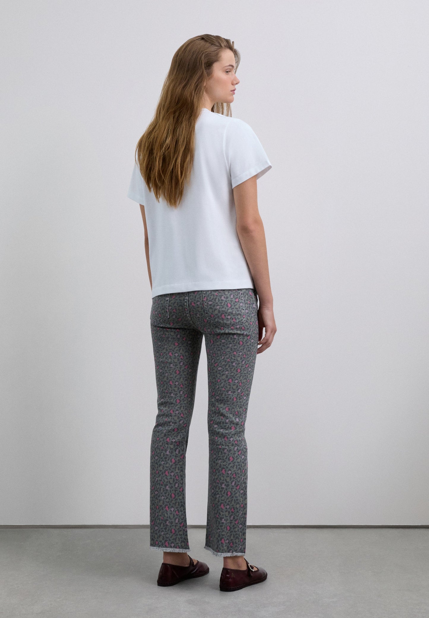 FLARED PRINTED TROUSERS