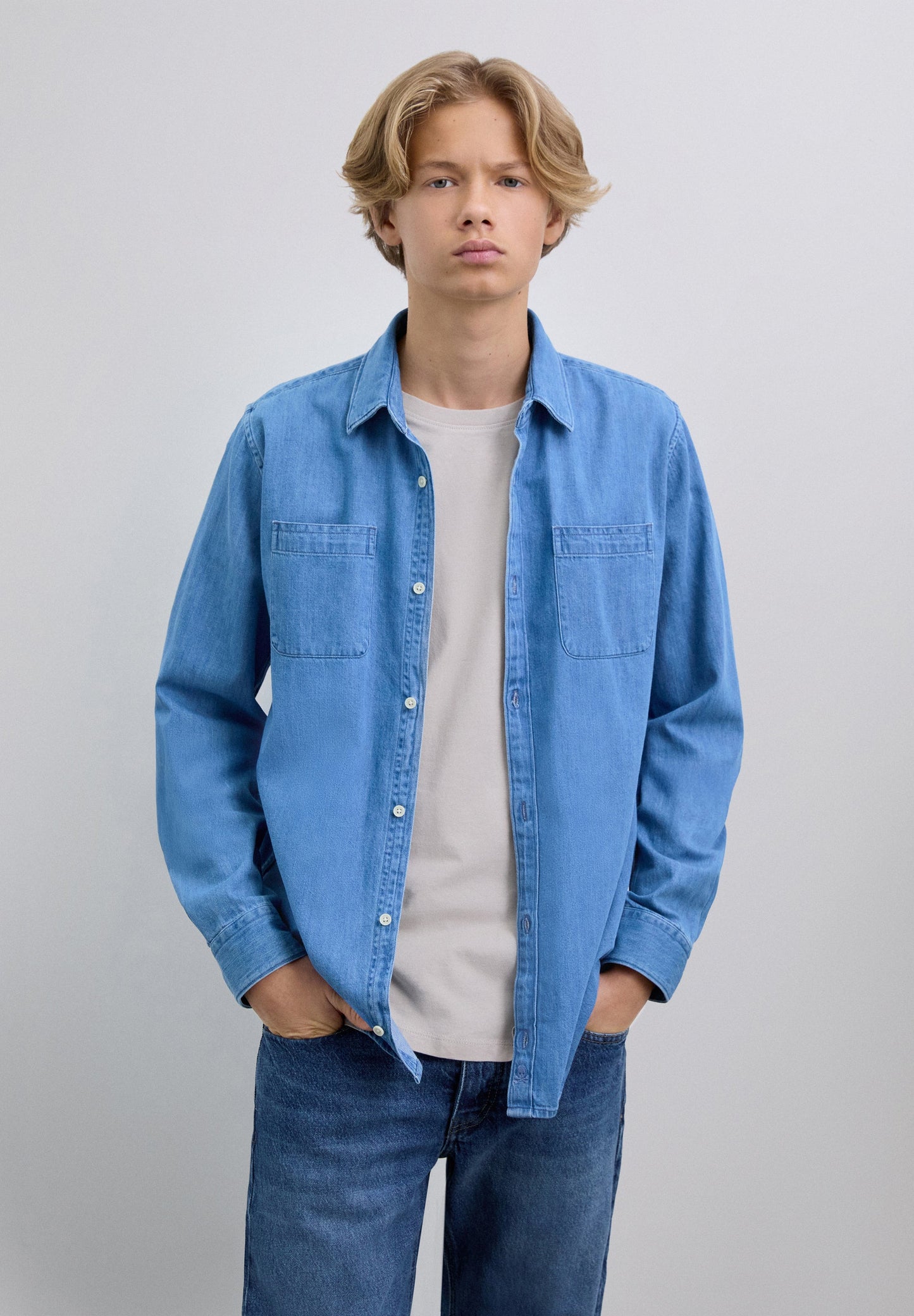 DENIM SHIRT WITH POCKETS