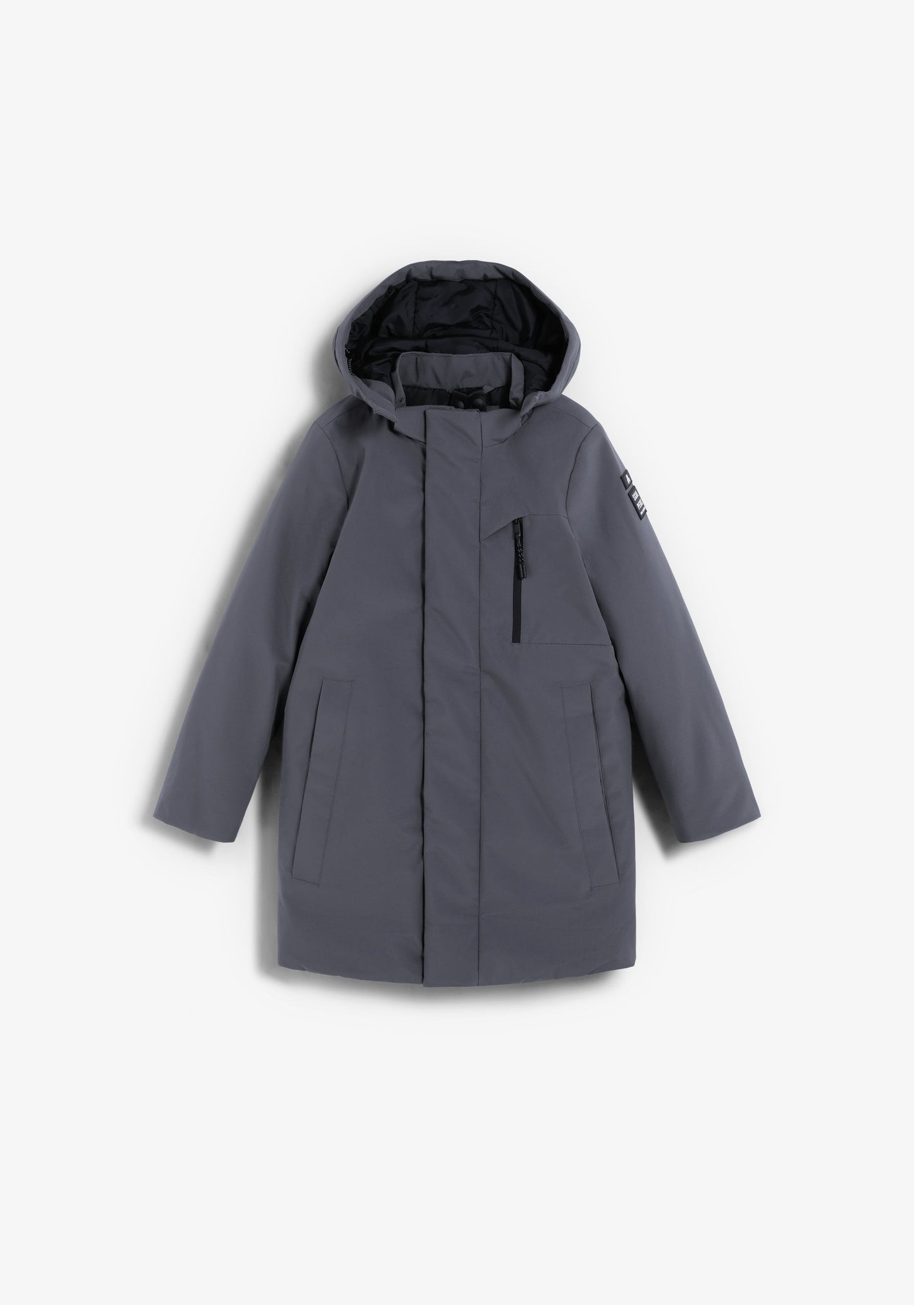 LONG PARKA WITH SIDE PATCH