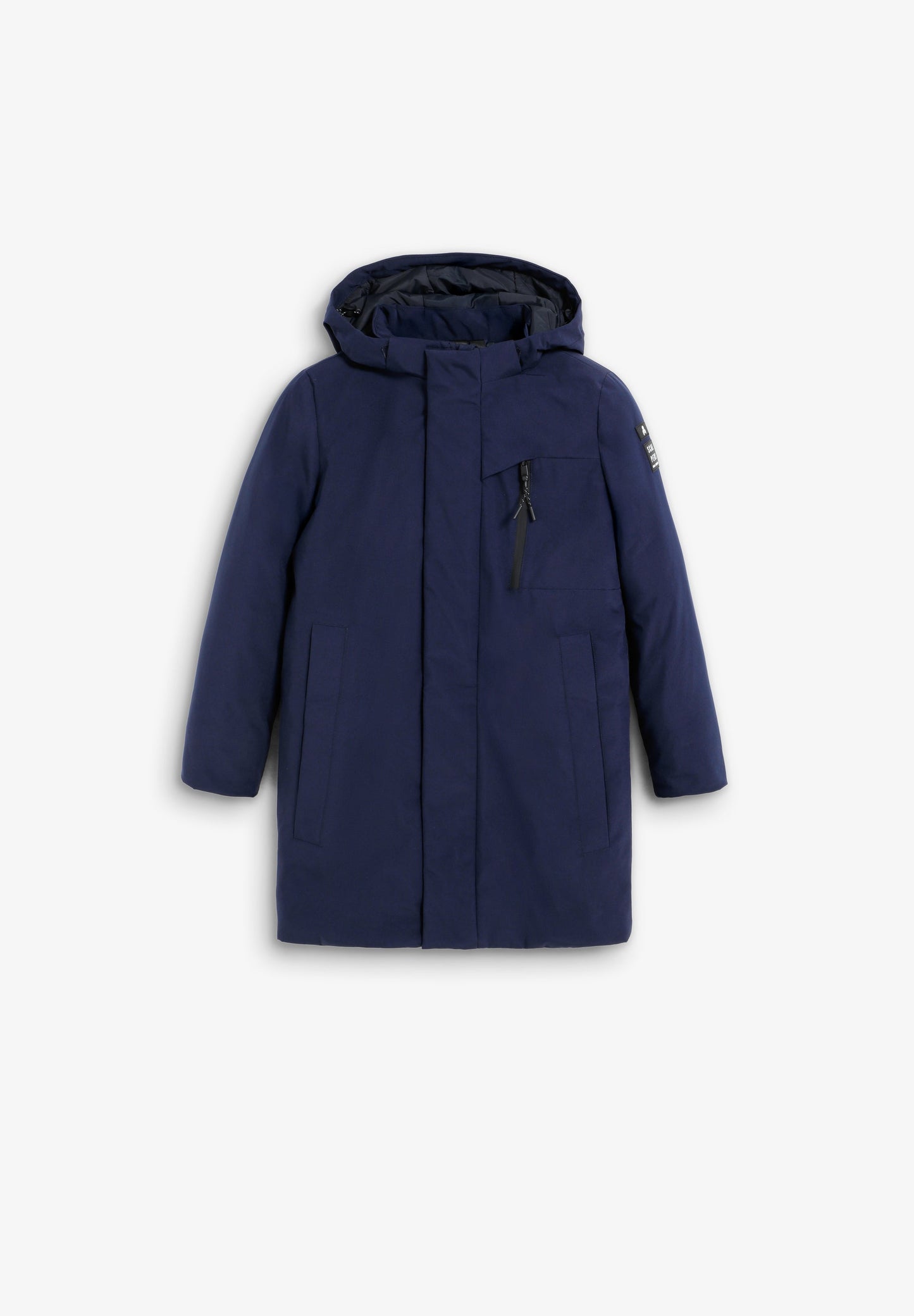 LONG PARKA WITH SIDE PATCH