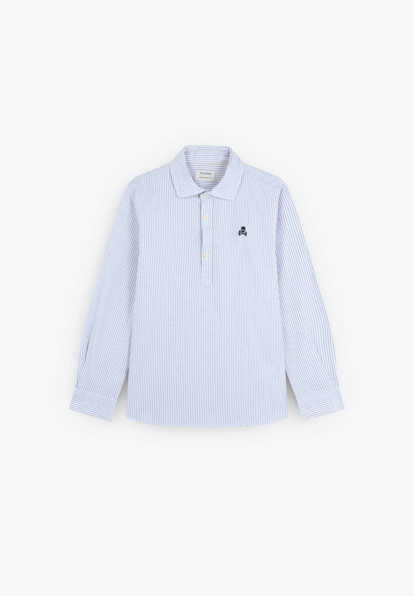 STRIPED POLO SHIRT WITH SKULL