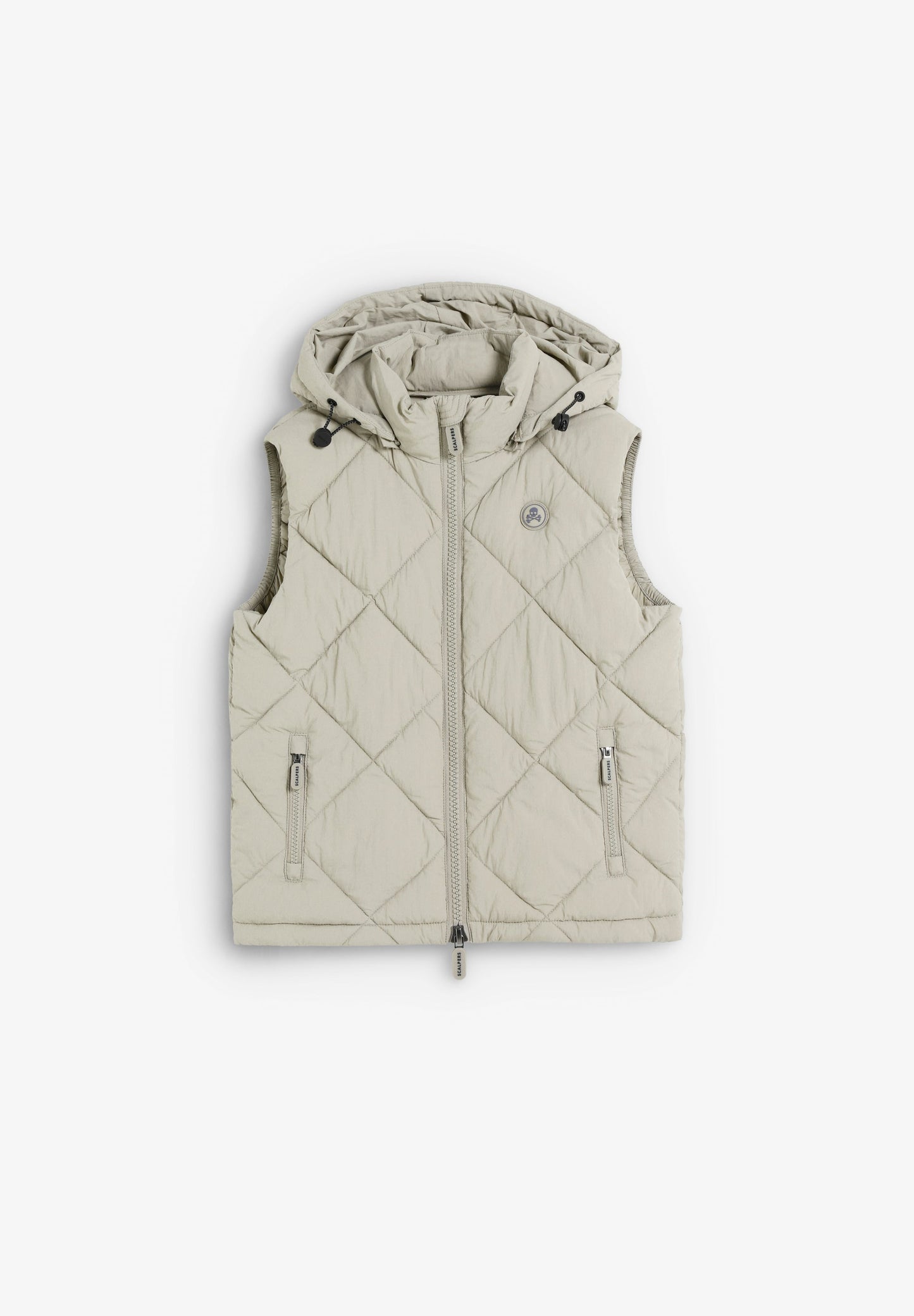 SKULL PUFFER VEST WITH HOOD