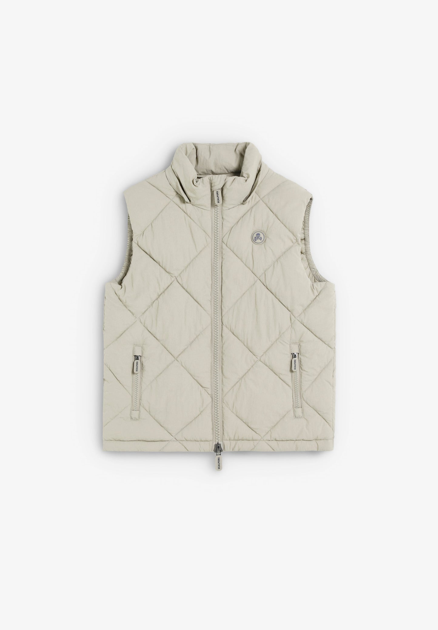 SKULL PUFFER VEST WITH HOOD