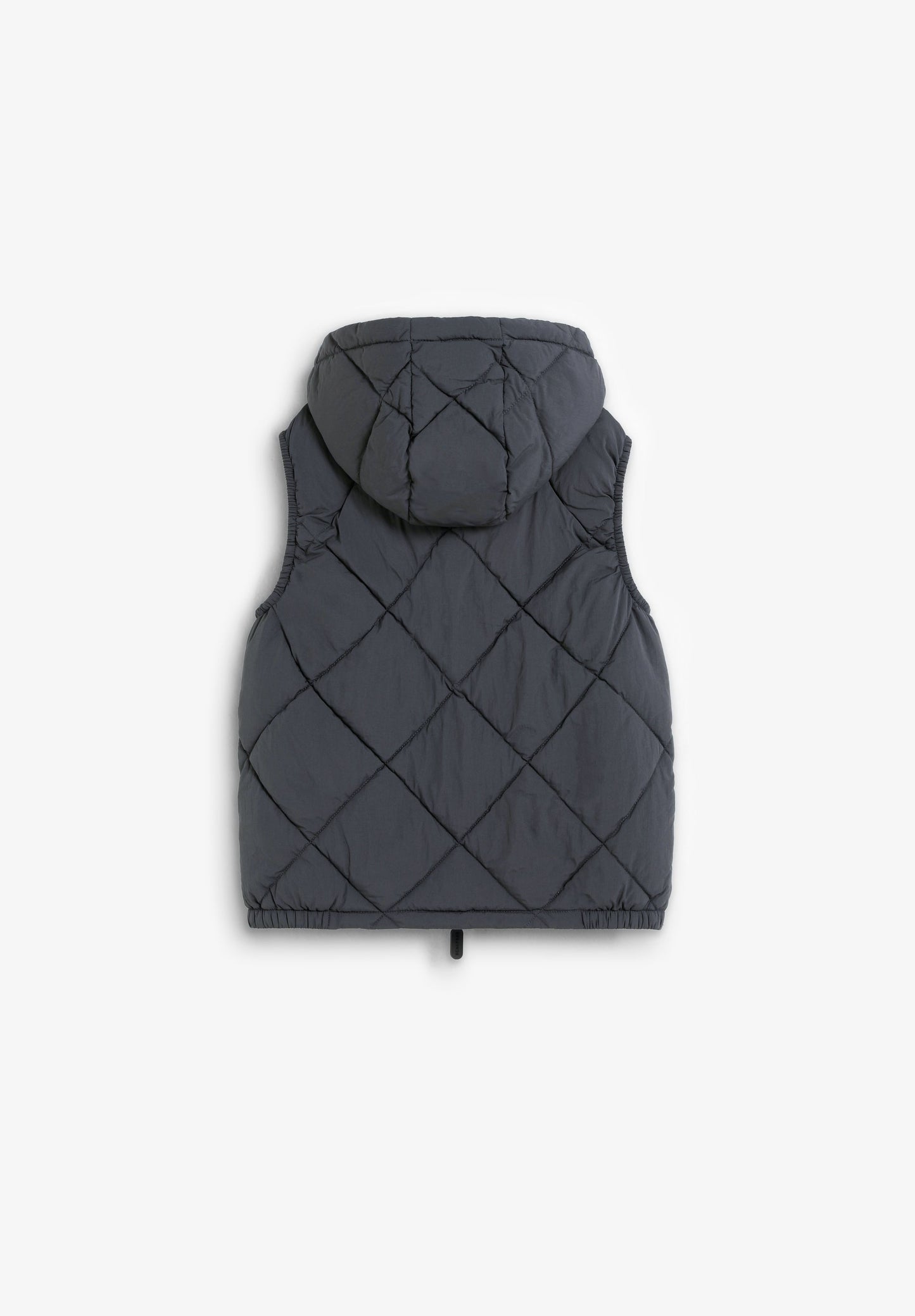 SKULL PUFFER VEST WITH HOOD