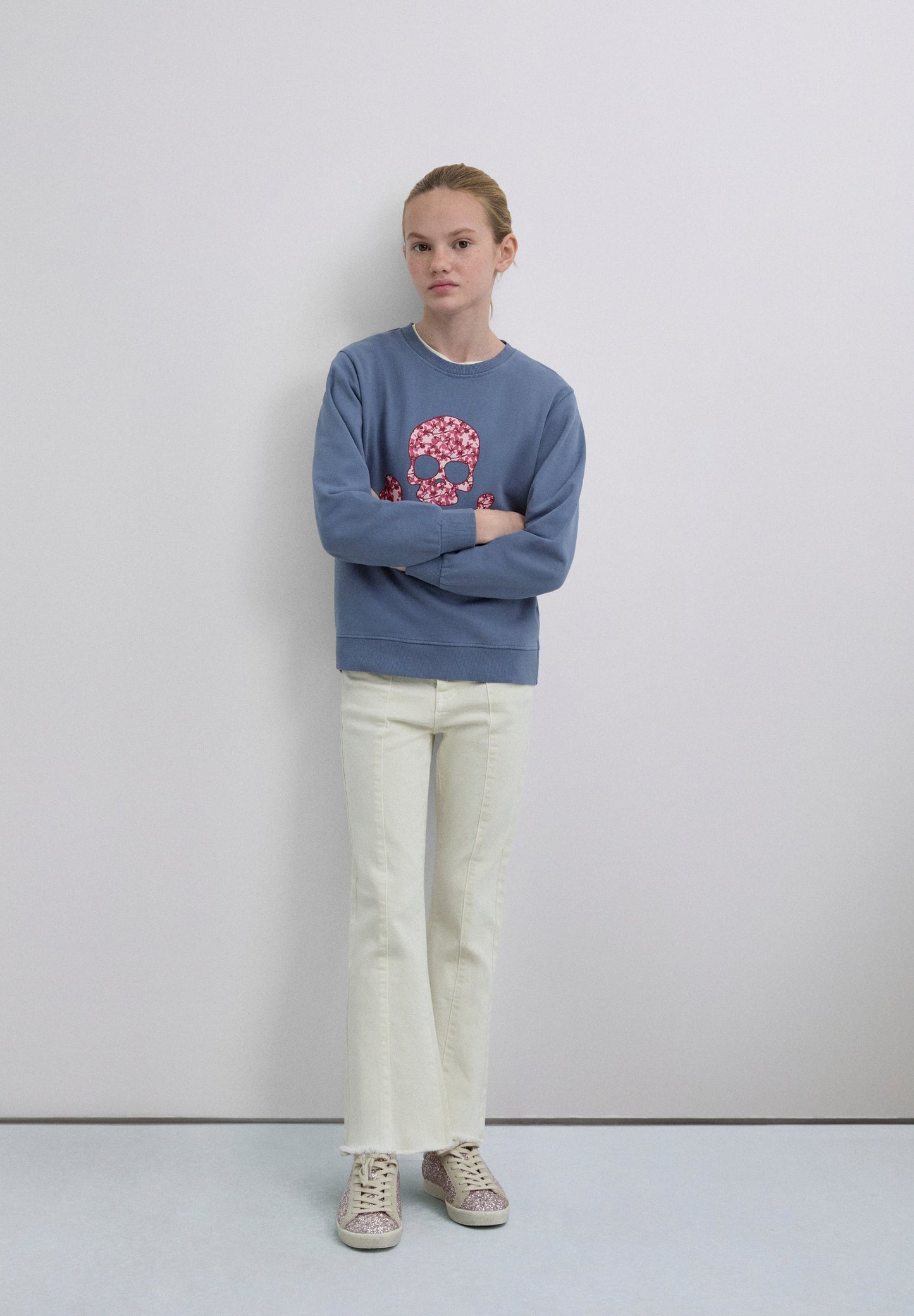 FLORAL PRINT SWEATSHIRT