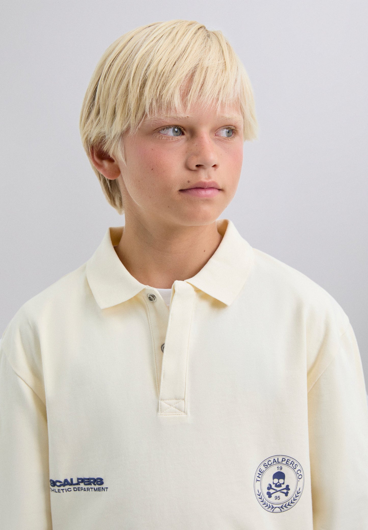 LONG SLEEVE PRINTED POLO SHIRT