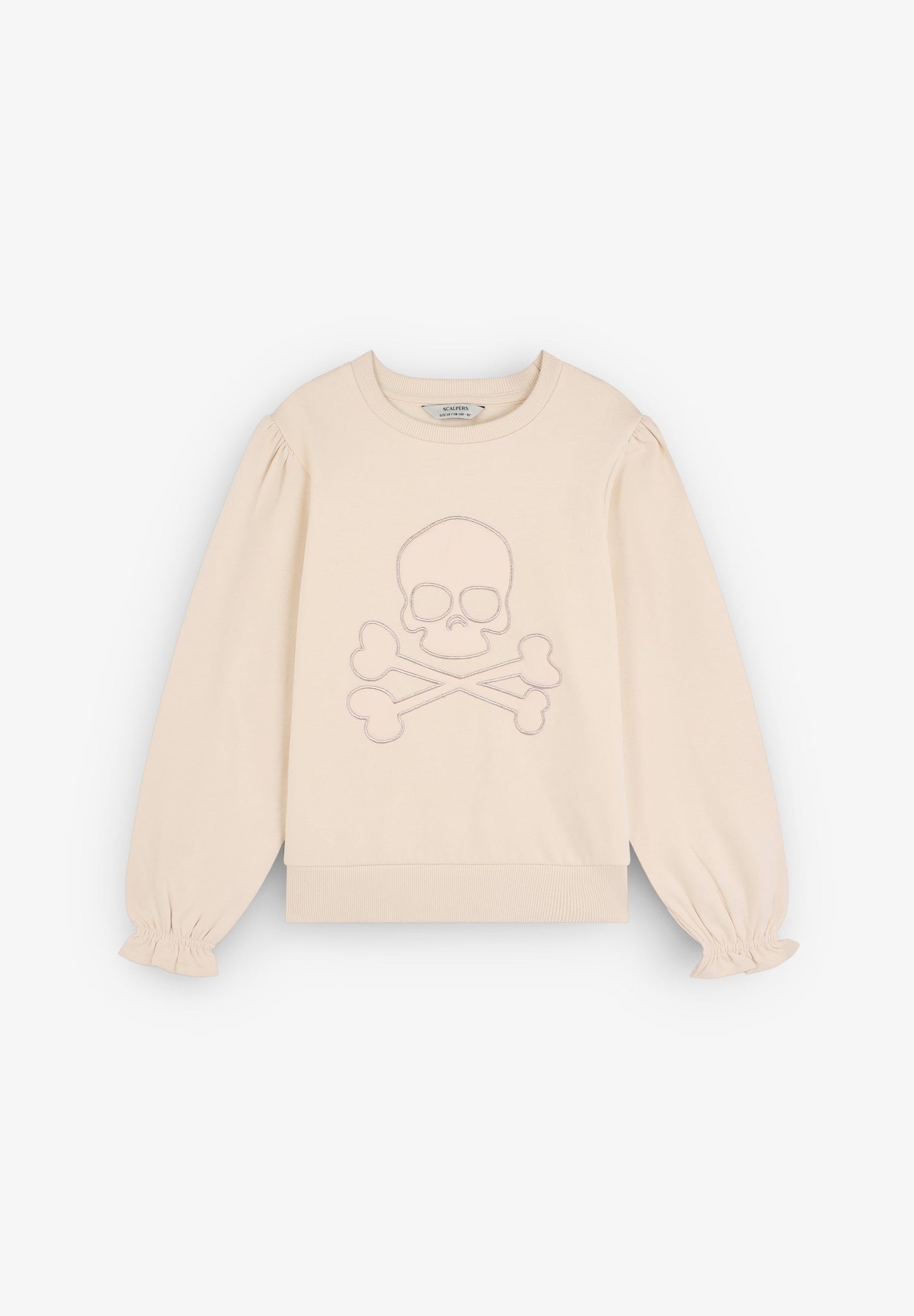 SWEATSHIRT WITH EMBROIDERED SKULL