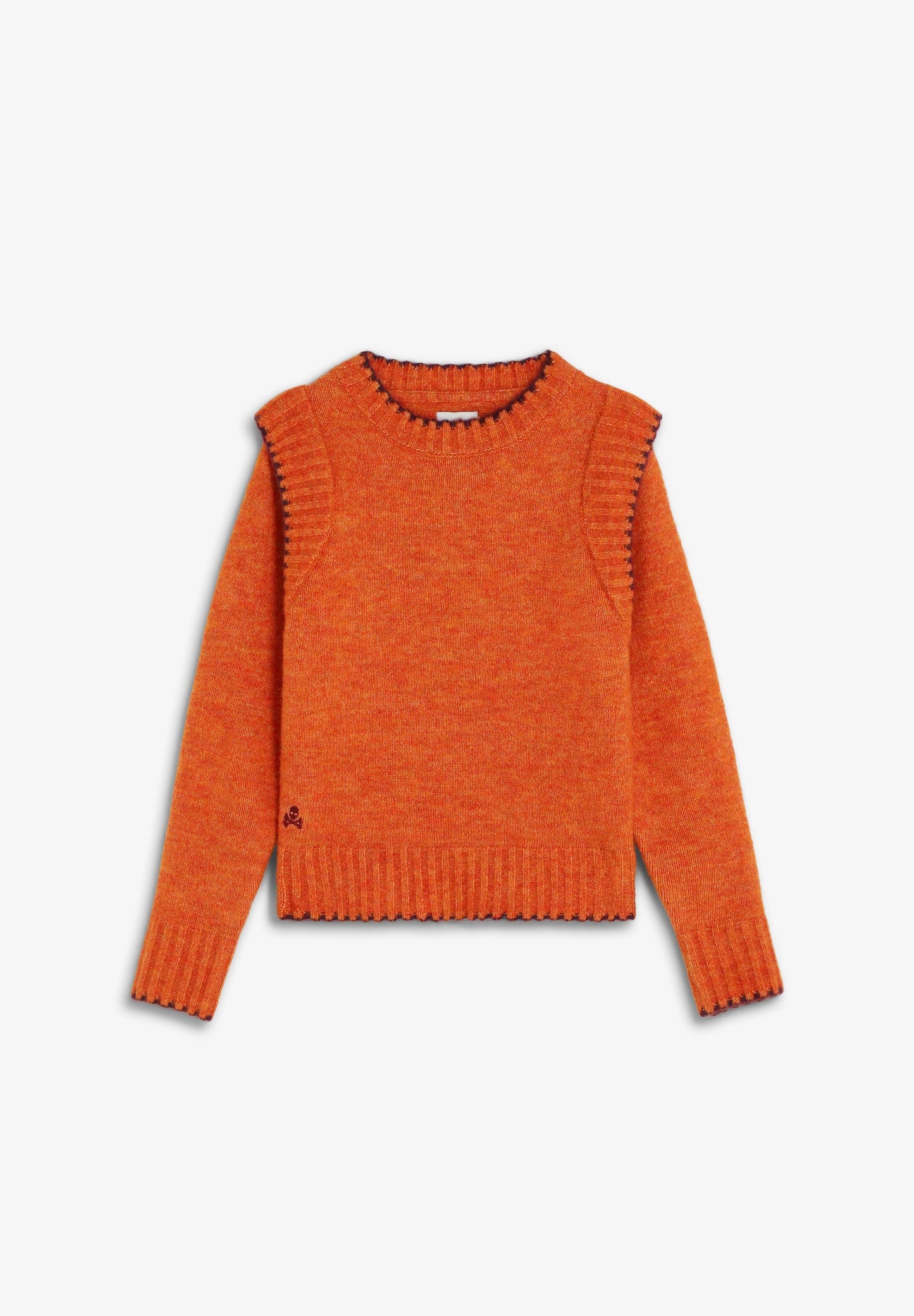 CONTRAST KNIT SWEATER