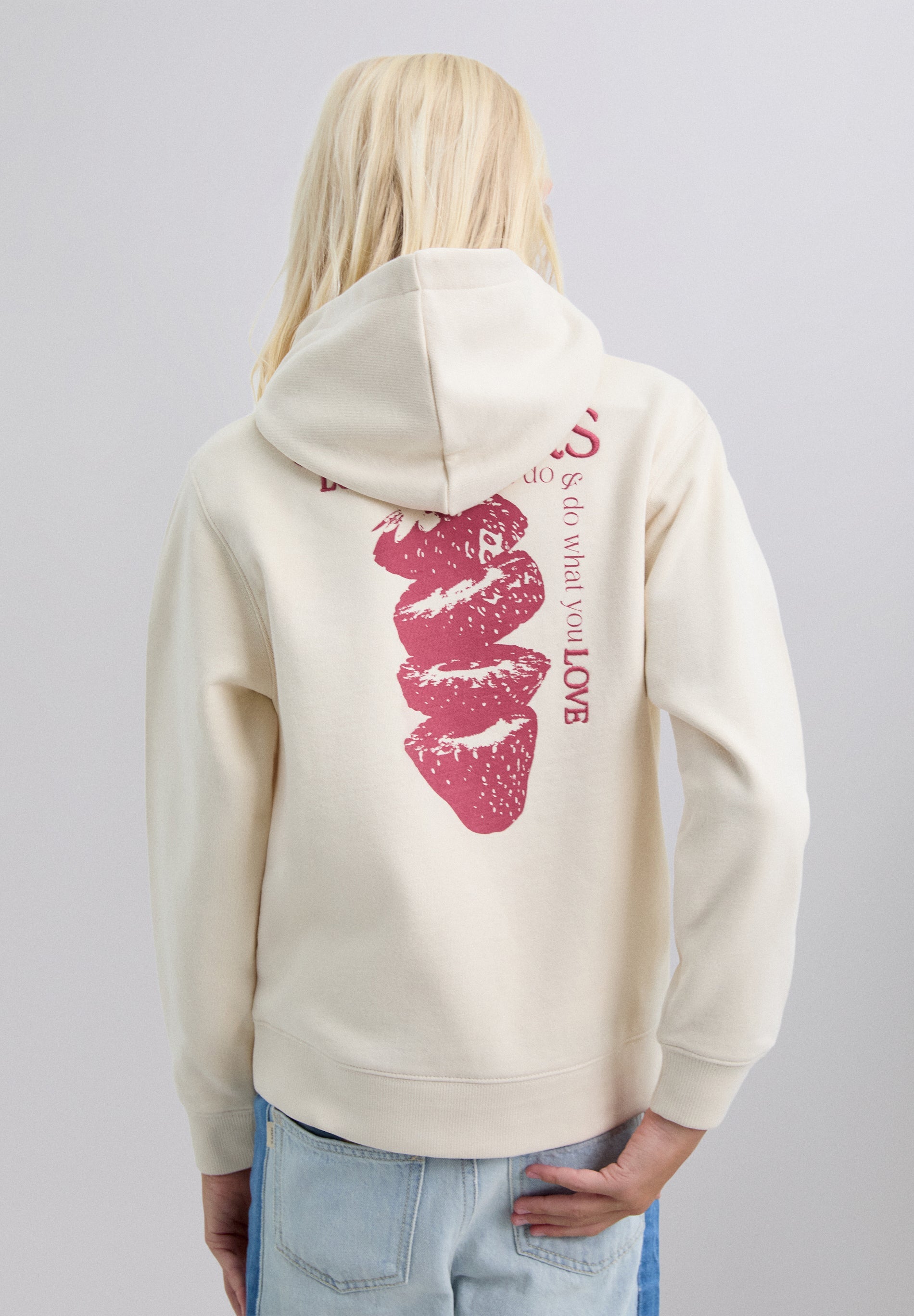 HOODIE WITH EMBROIDERED SKULL