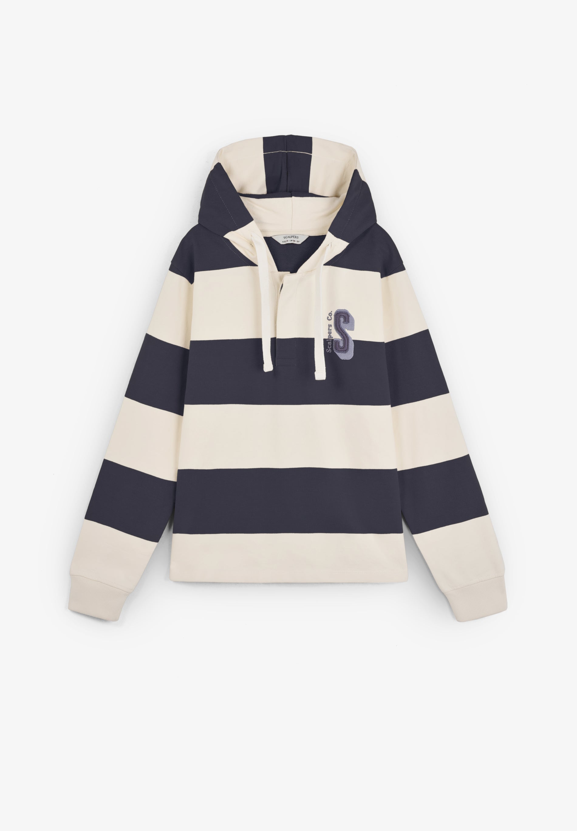 STRIPED HOODIE WITH SKULL