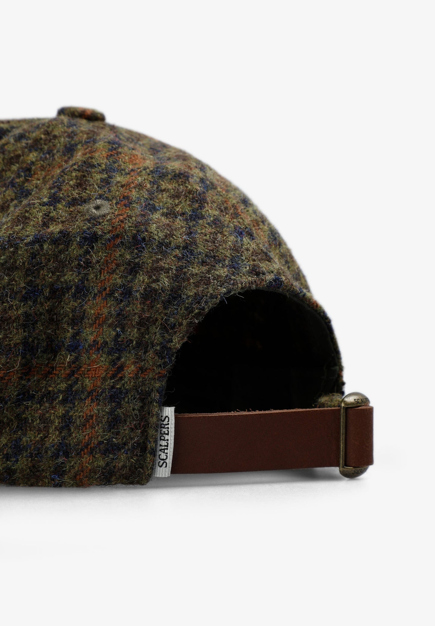 EMBROIDERED TARTAN WOOL CAP