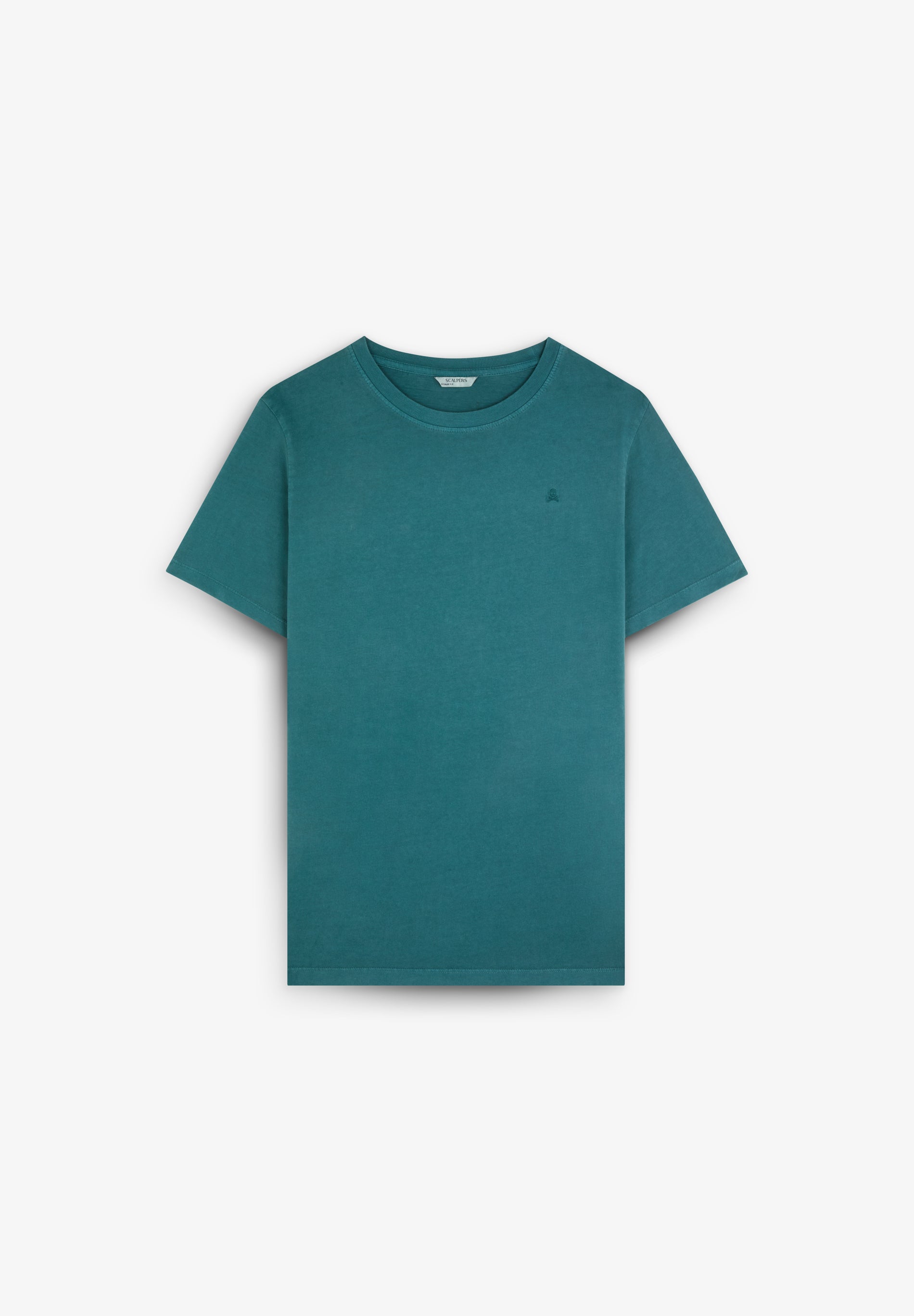 T-SHIRT WITH MATCHING EMBROIDERED SKULL