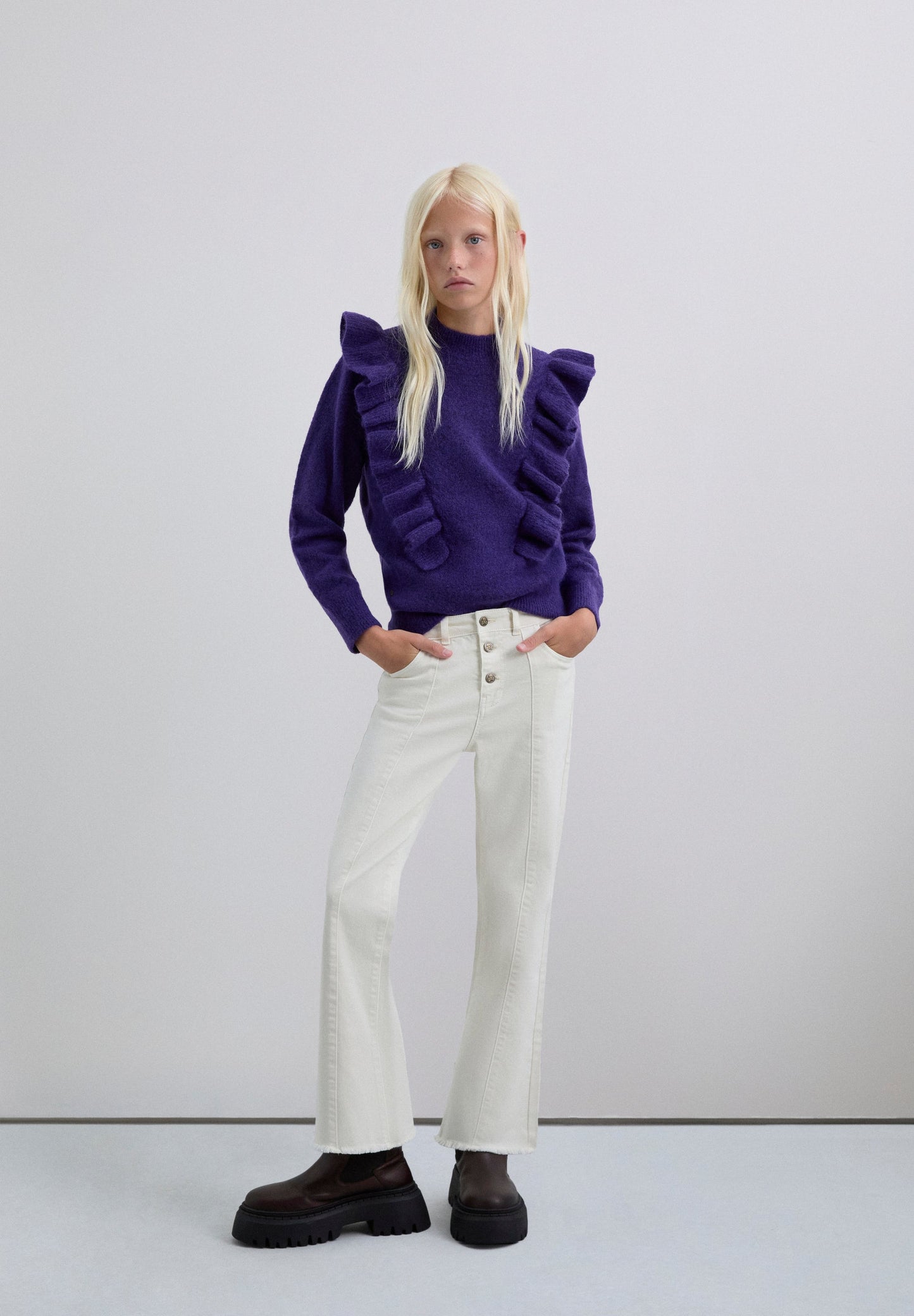 SWEATER WITH RUFFLES