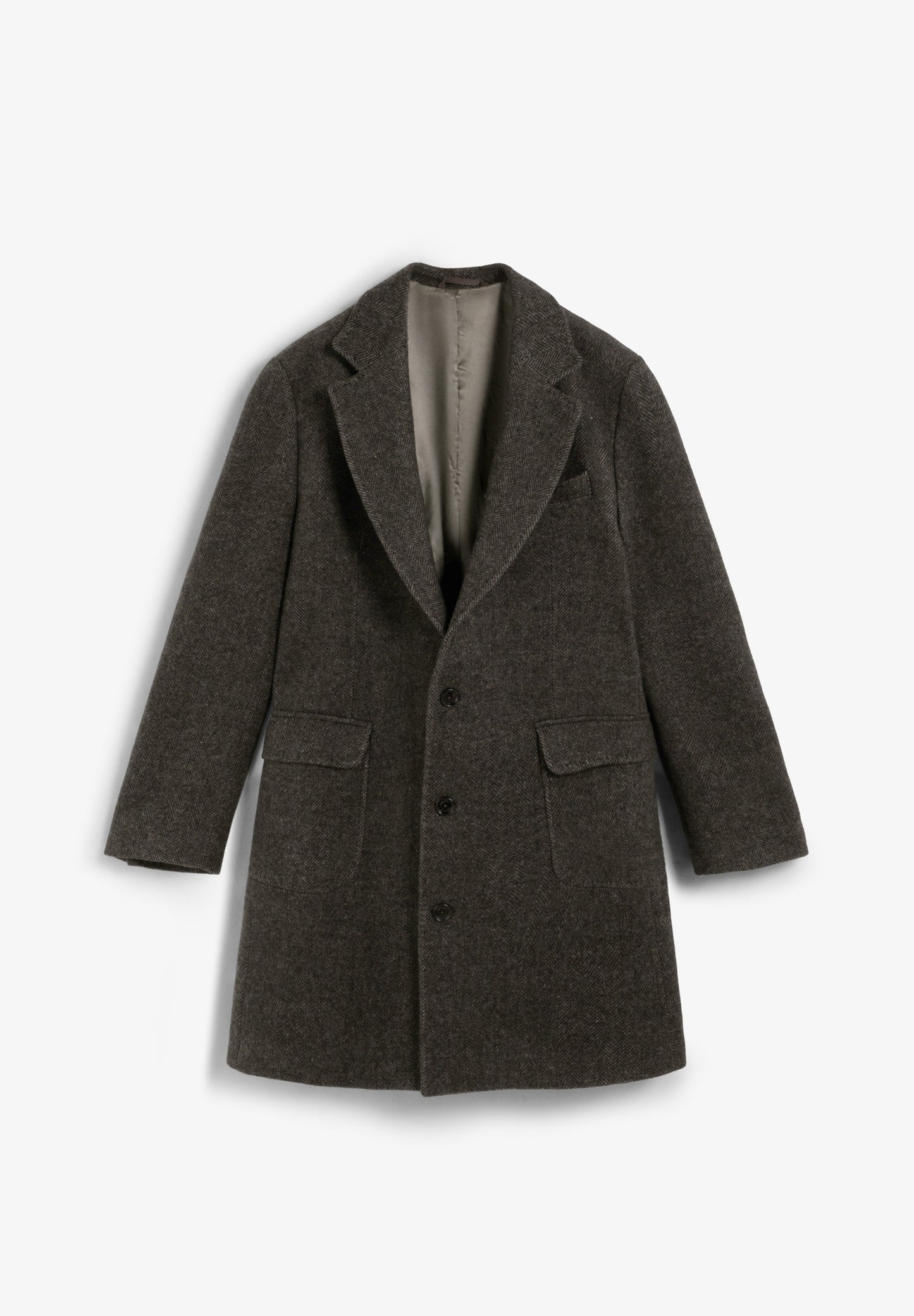HERRINGBONE WOOL COAT