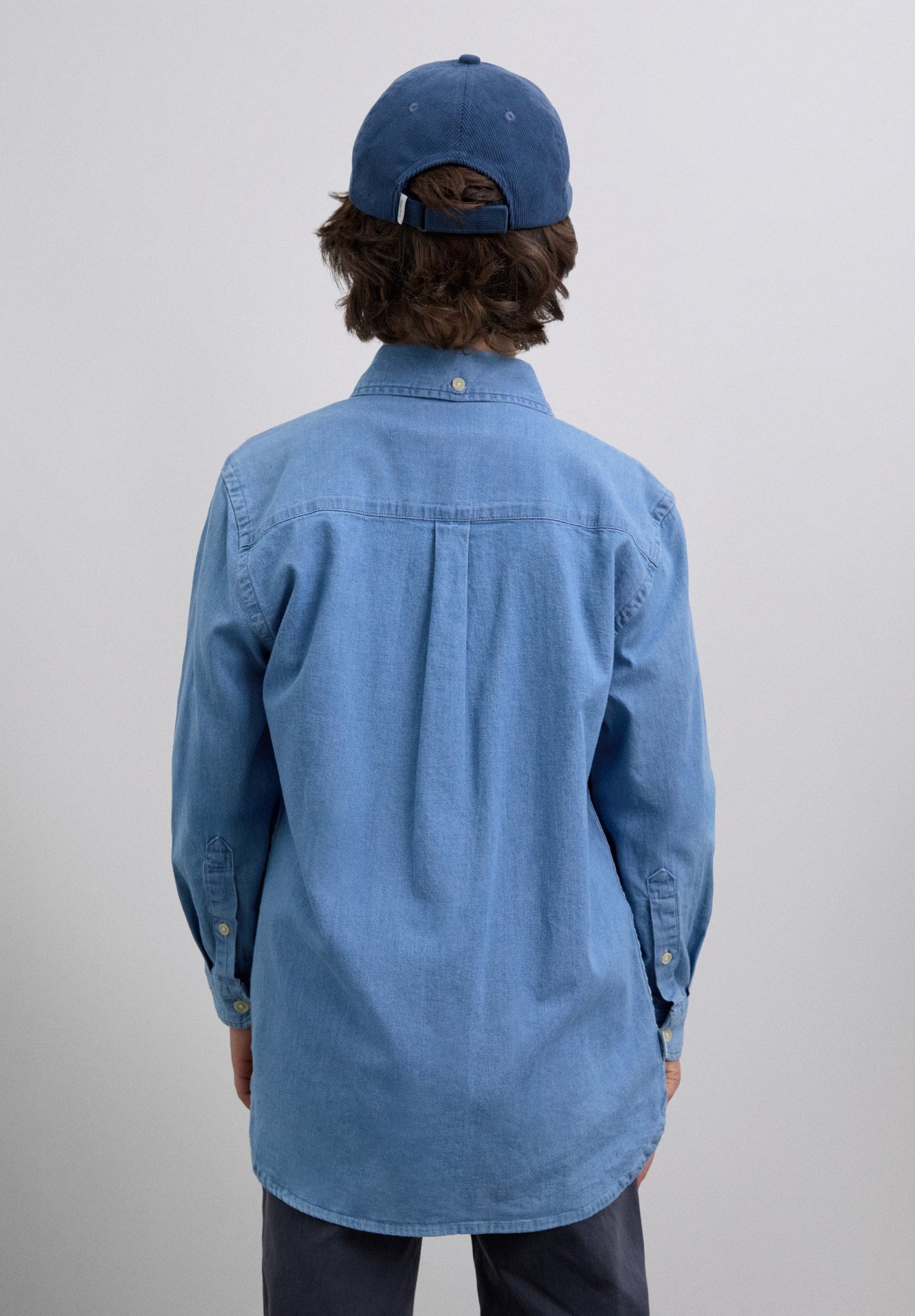 DENIM SHIRT WITH SKULL