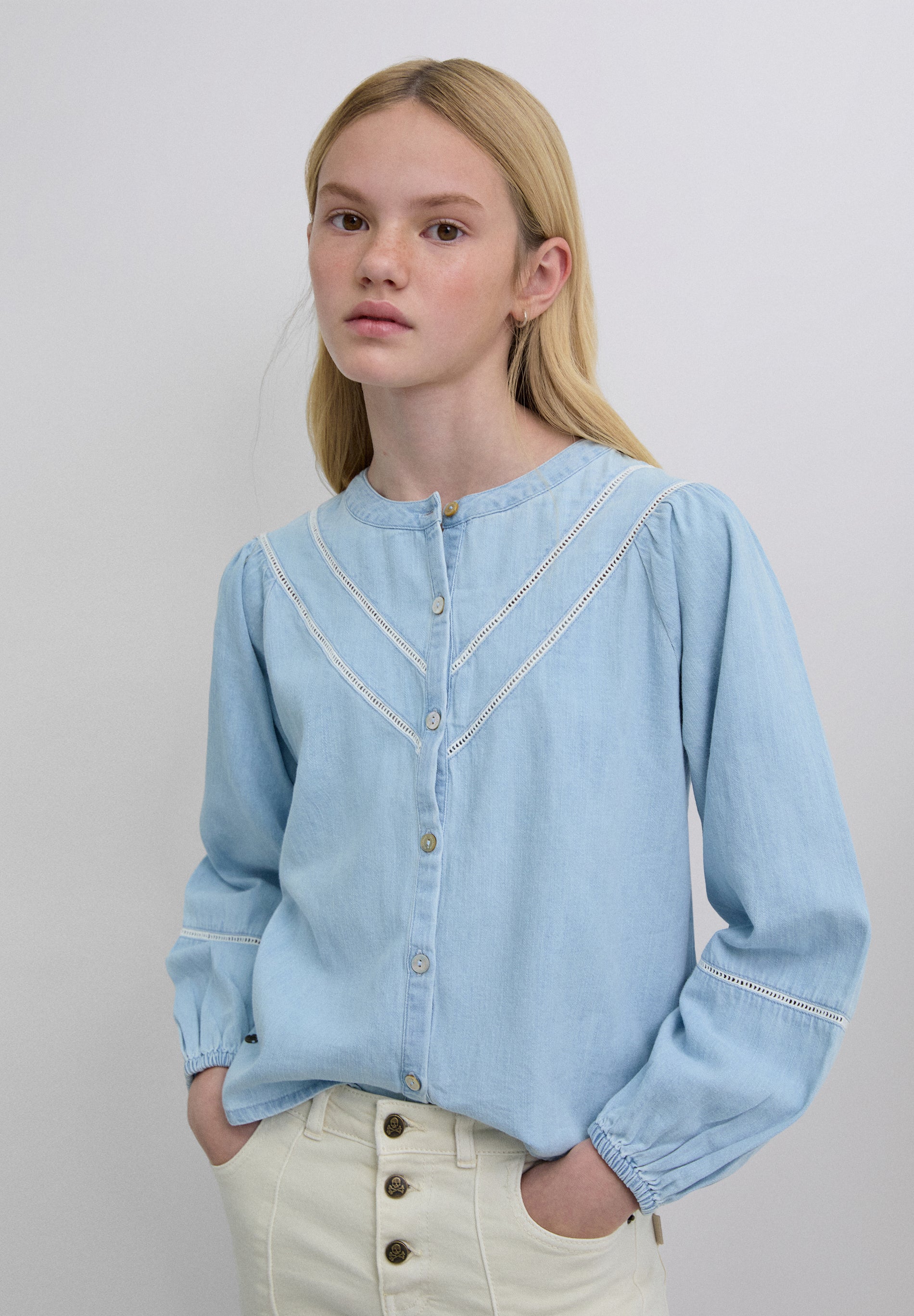 CAMISA MANGA ABULLONADA - Scalpers