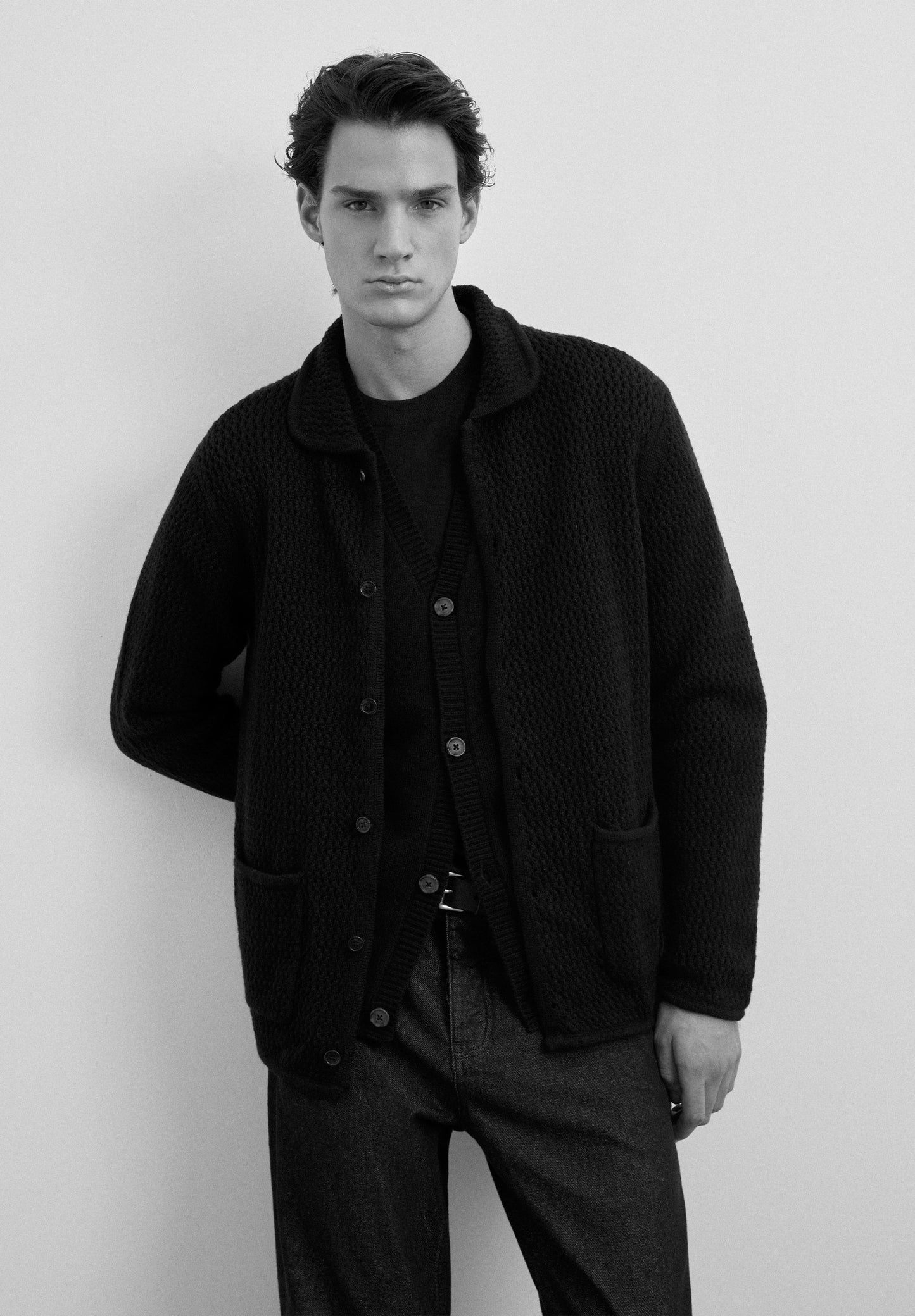 WOLLEN VEST OVERHEMDKRAAG