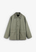 WAXED JACKET WITH SNAP BUTTONS