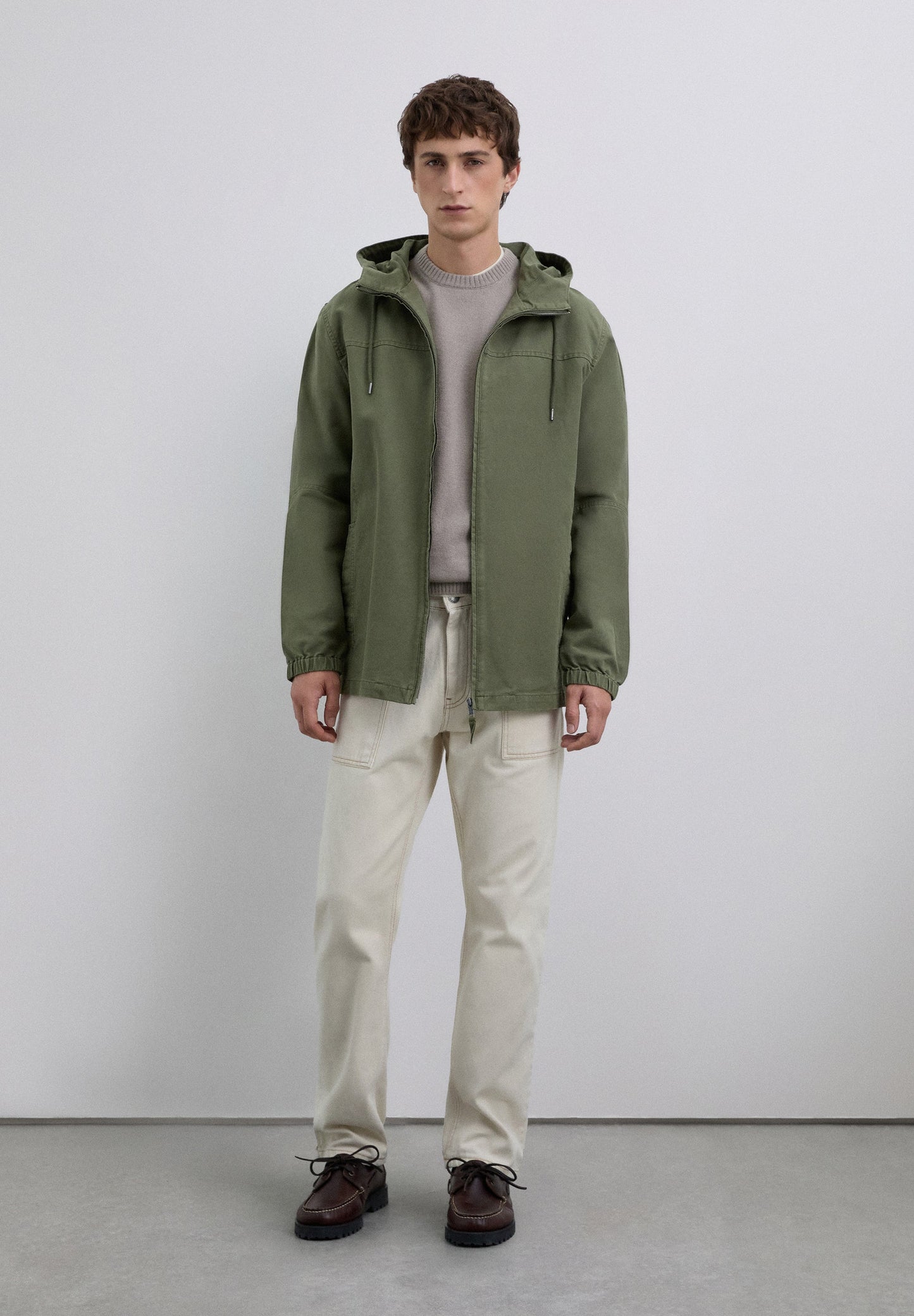 COTTON JACKET WITH HOOD