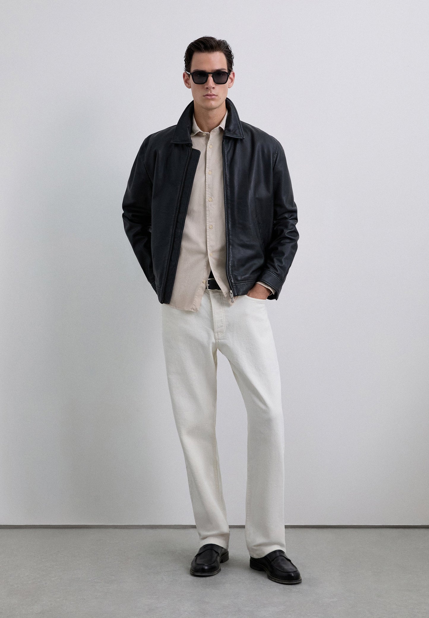 REGULAR FIT GEBORDUURD OVERHEMD