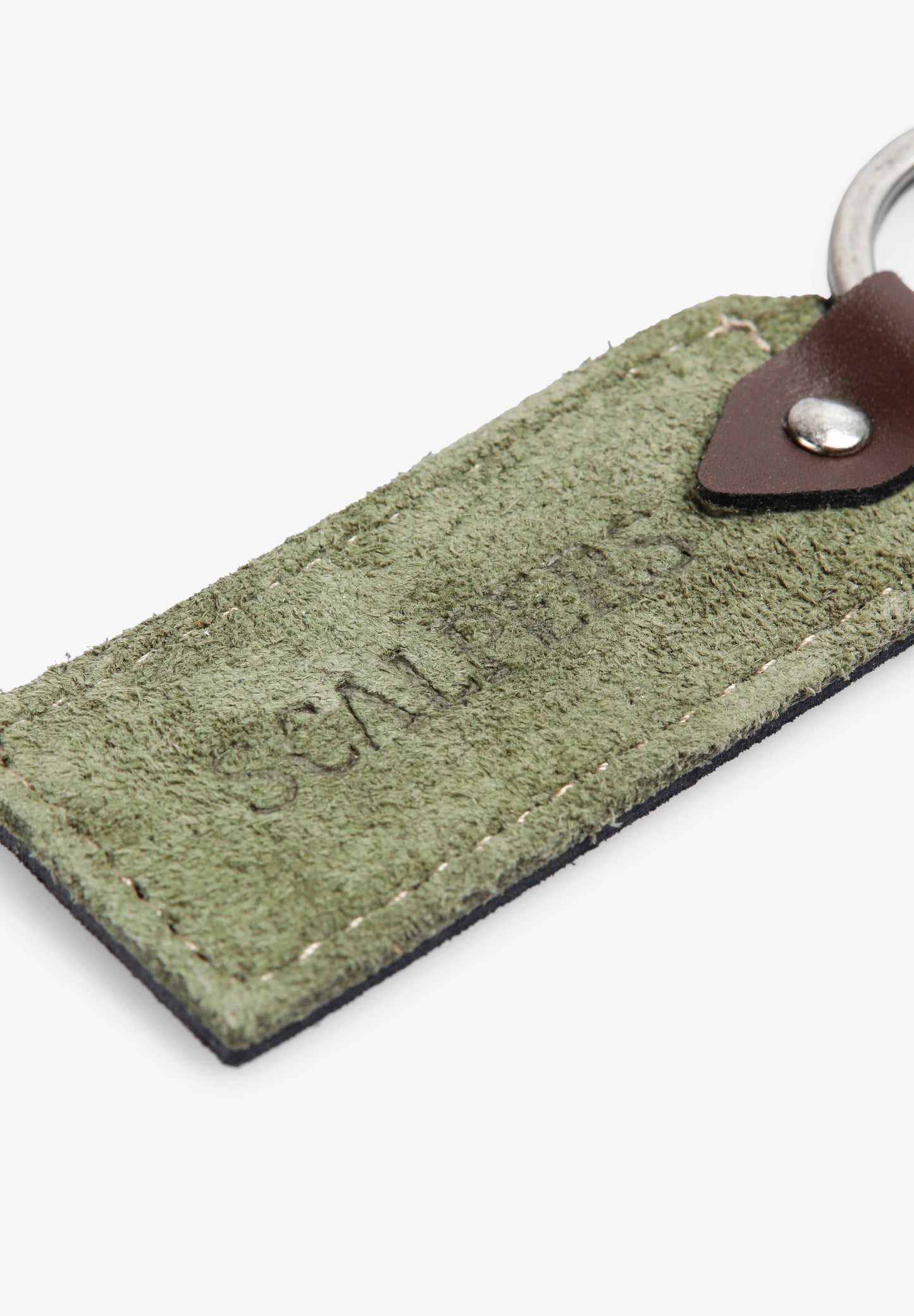 100% LEATHER KEYCHAIN ENGRAVED WITH LOGO