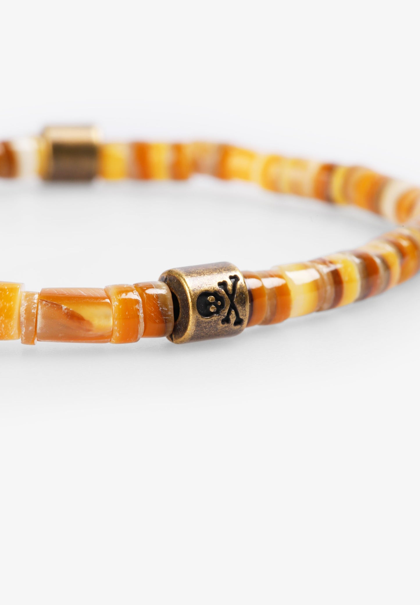 NATURAL STONE SKULL BRACELET