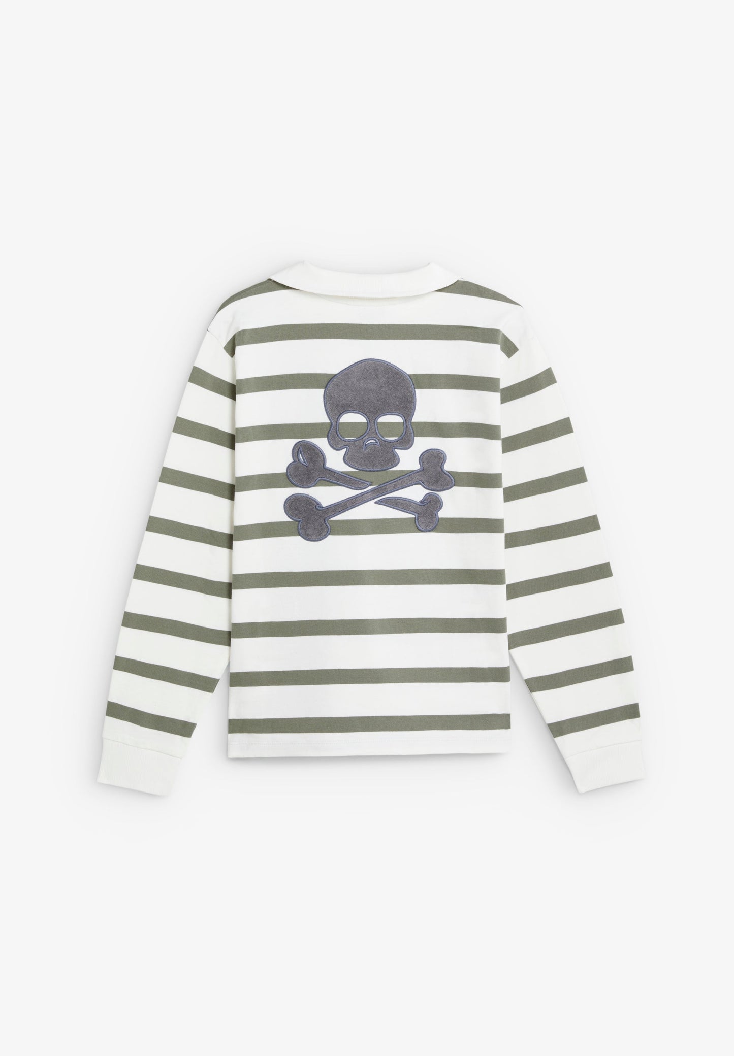 STRIPED SWEATSHIRT WITH SKULL