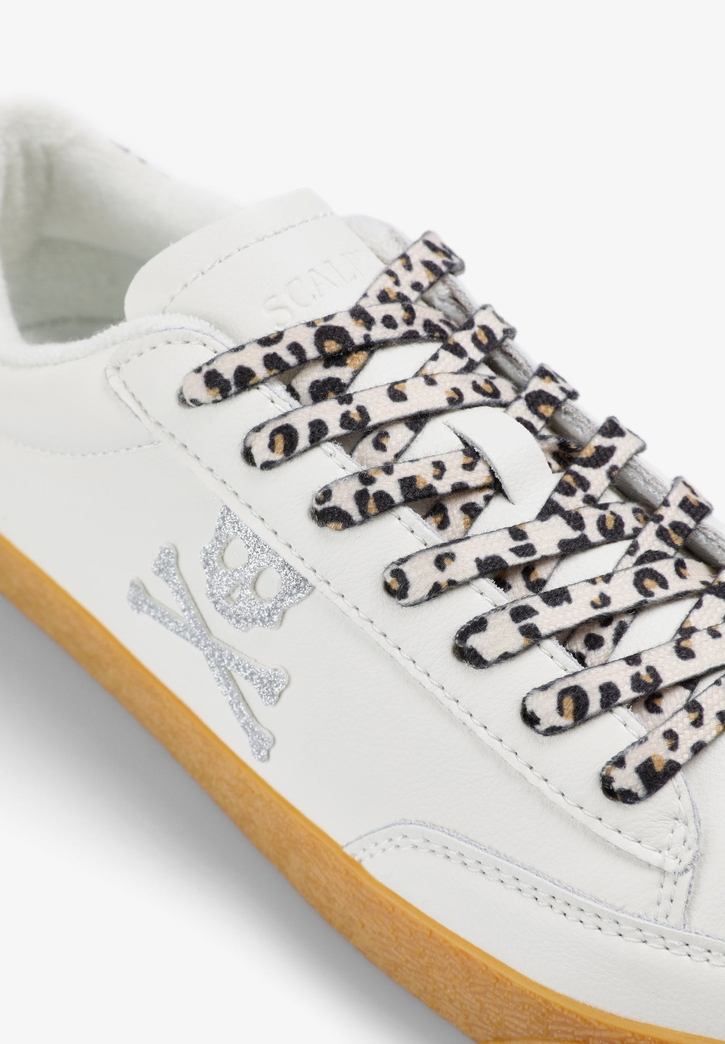 SKULL SNEAKERS WITH ANIMAL PRINT