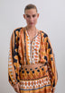 ETHNIC PUFF SLEEVE SHIRT