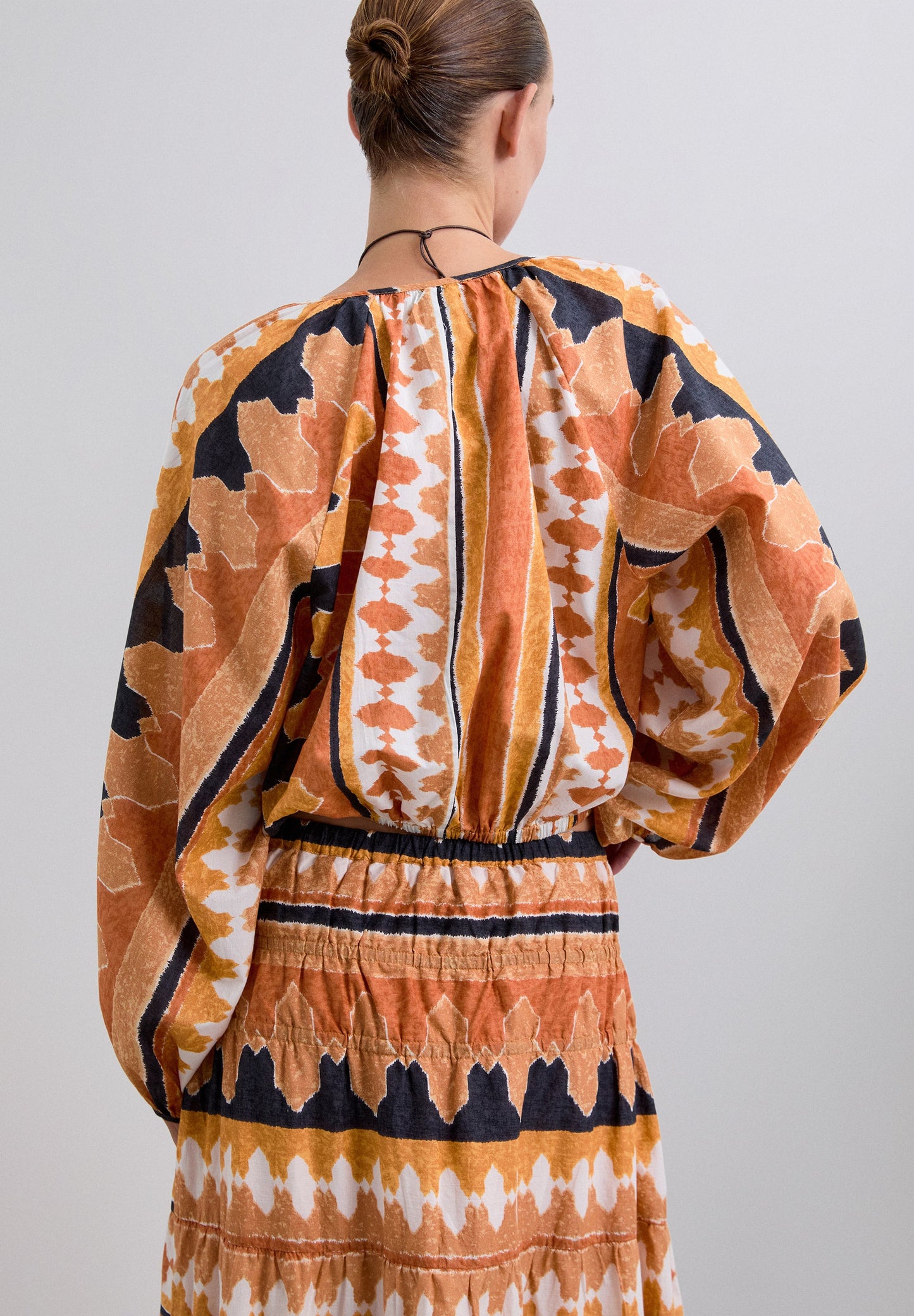 ETHNIC PUFF SLEEVE SHIRT