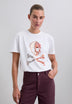 T-SHIRT WITH SKULL PRINT LOGO
