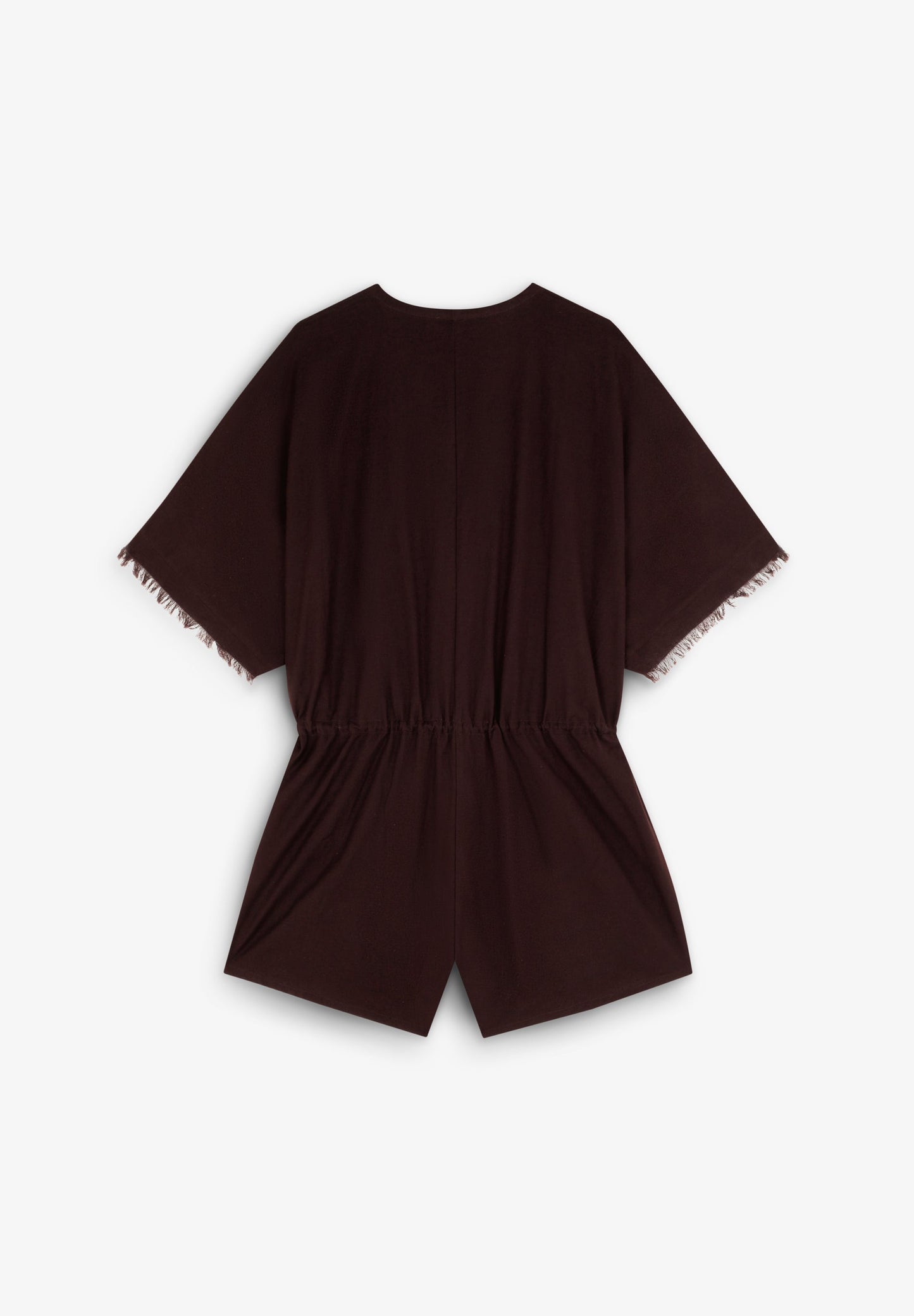PLAYSUIT WITH FRINGING AND TIE-UP DETAILS