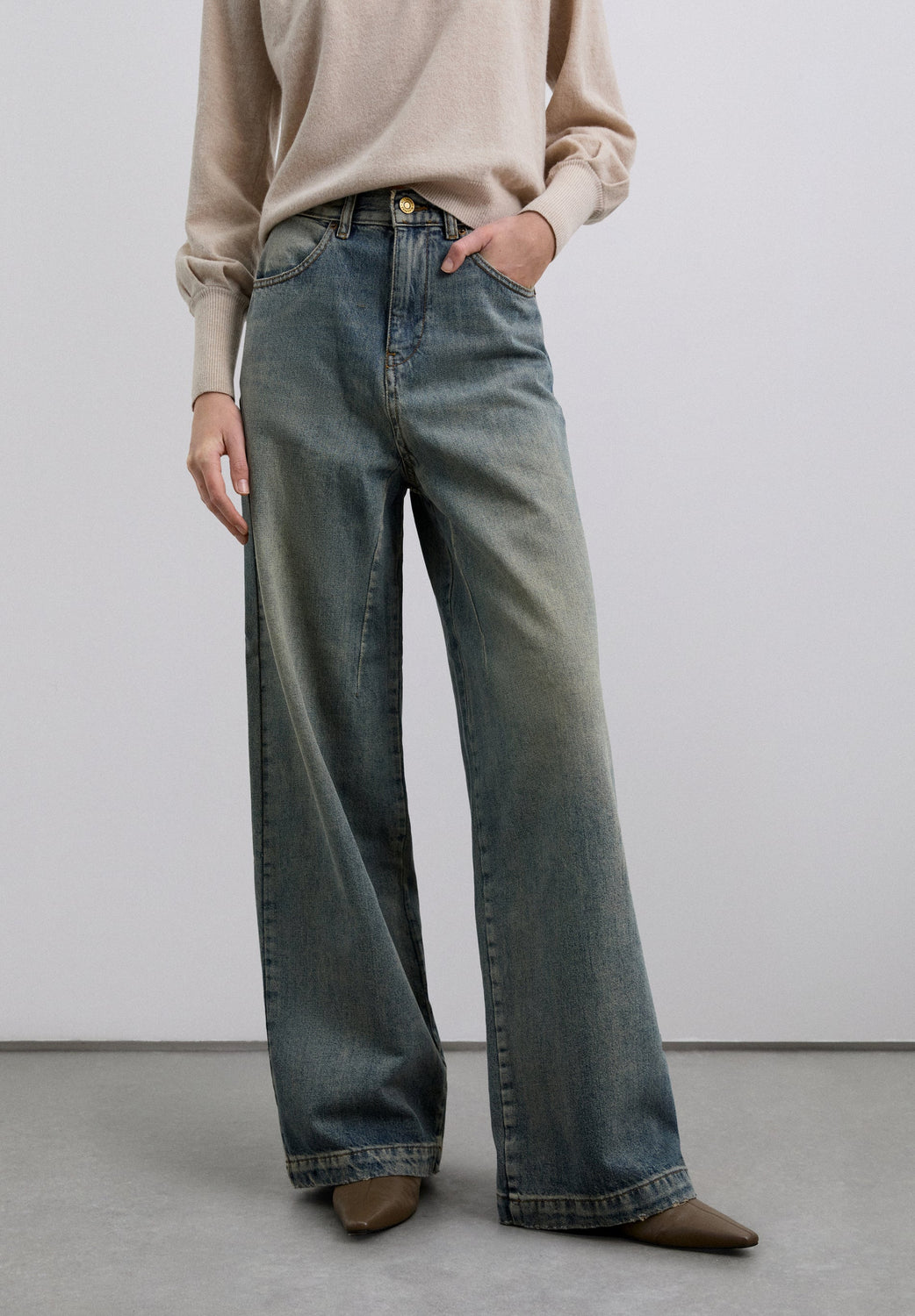 JEANS FULL LENGTH TIRO ALTO - Scalpers