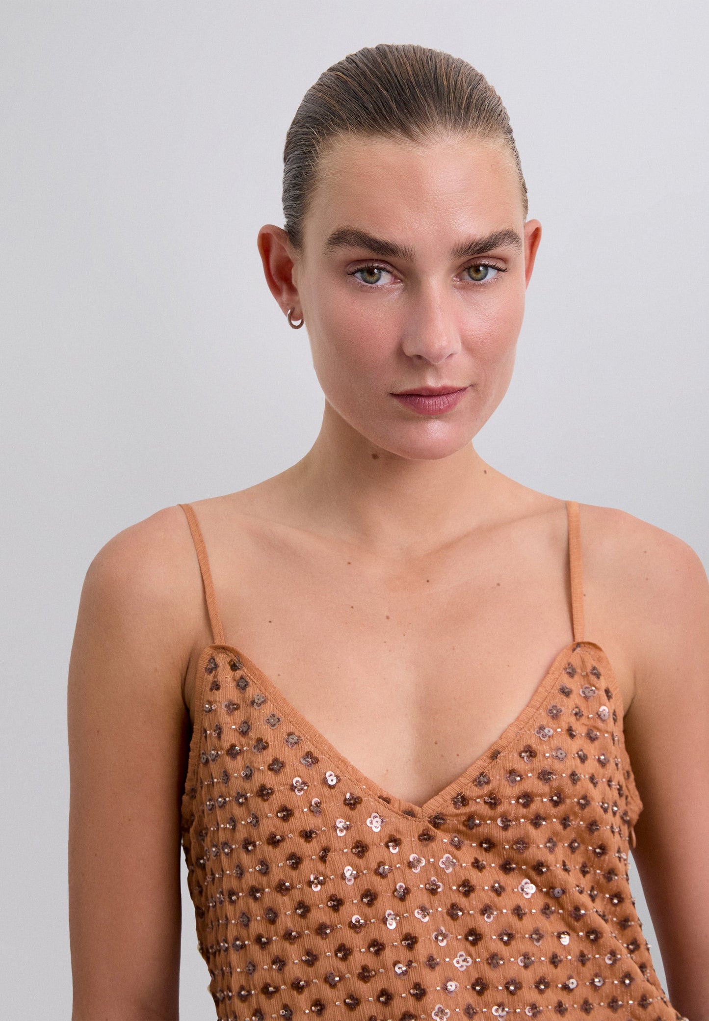 STRAPPY TOP WITH SEQUINS