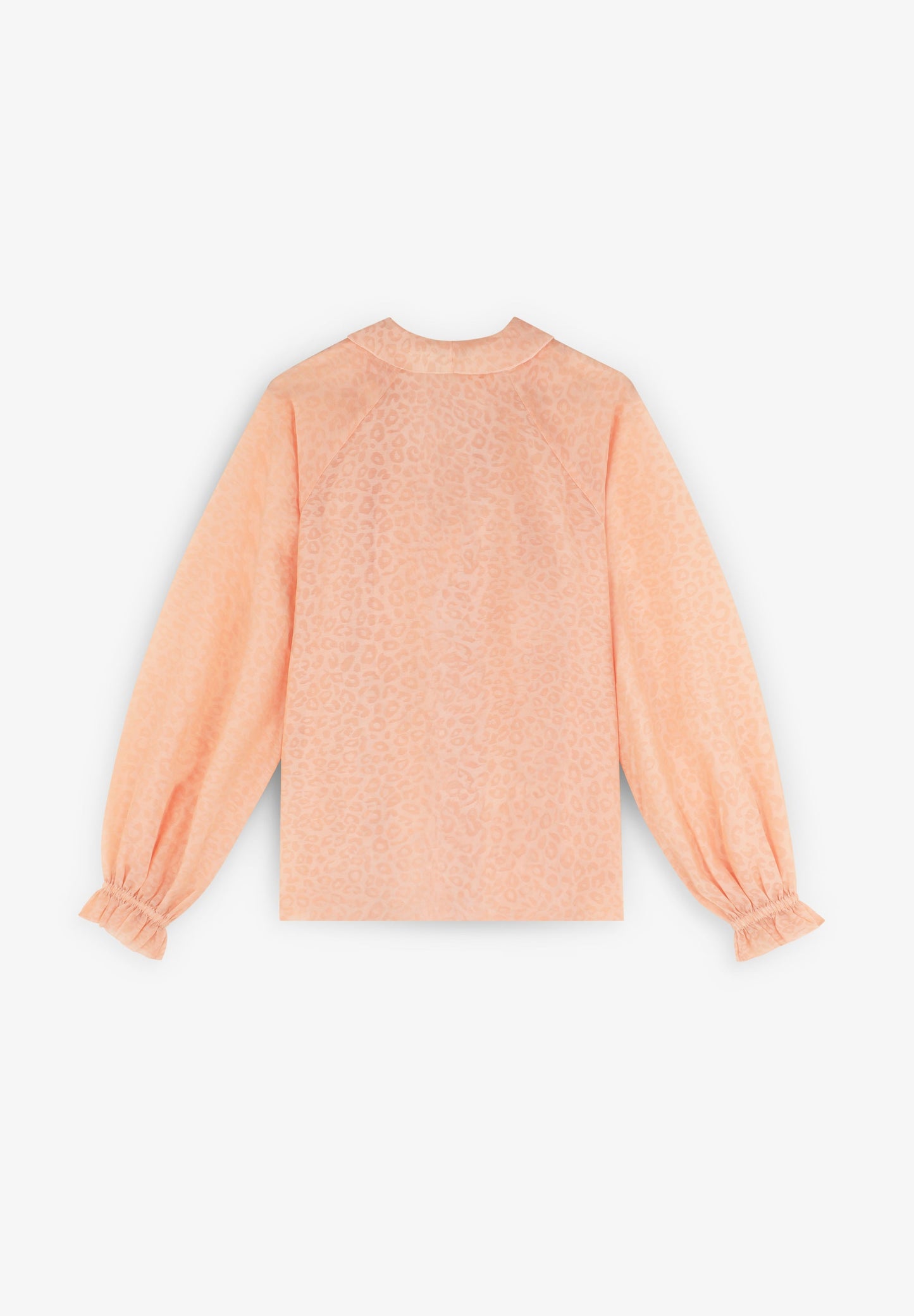 ANIMAL PRINT BLOUSE WITH RUFFLES