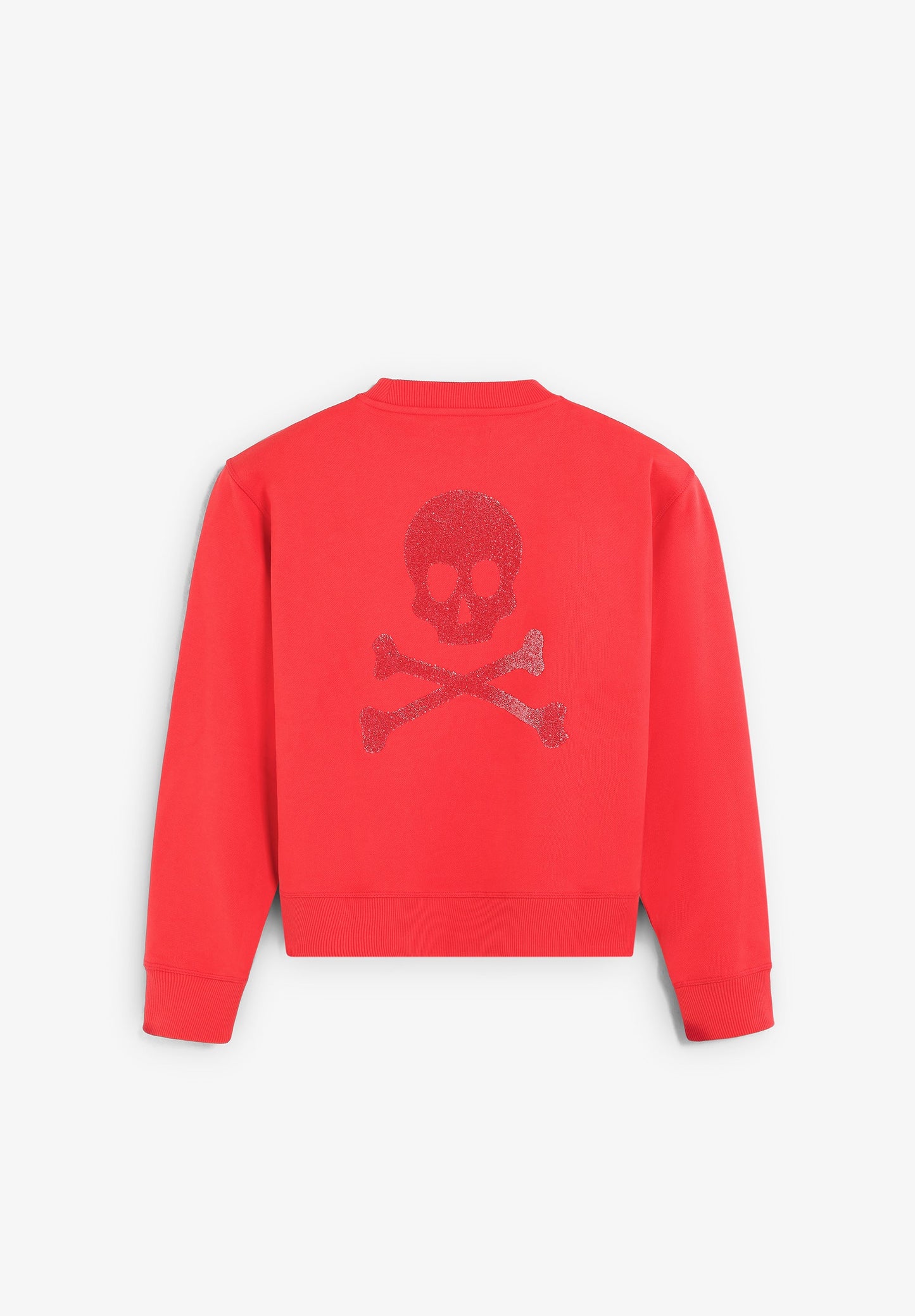 SWEATSHIRT WITH GLITTER SKULL ON THE BACK