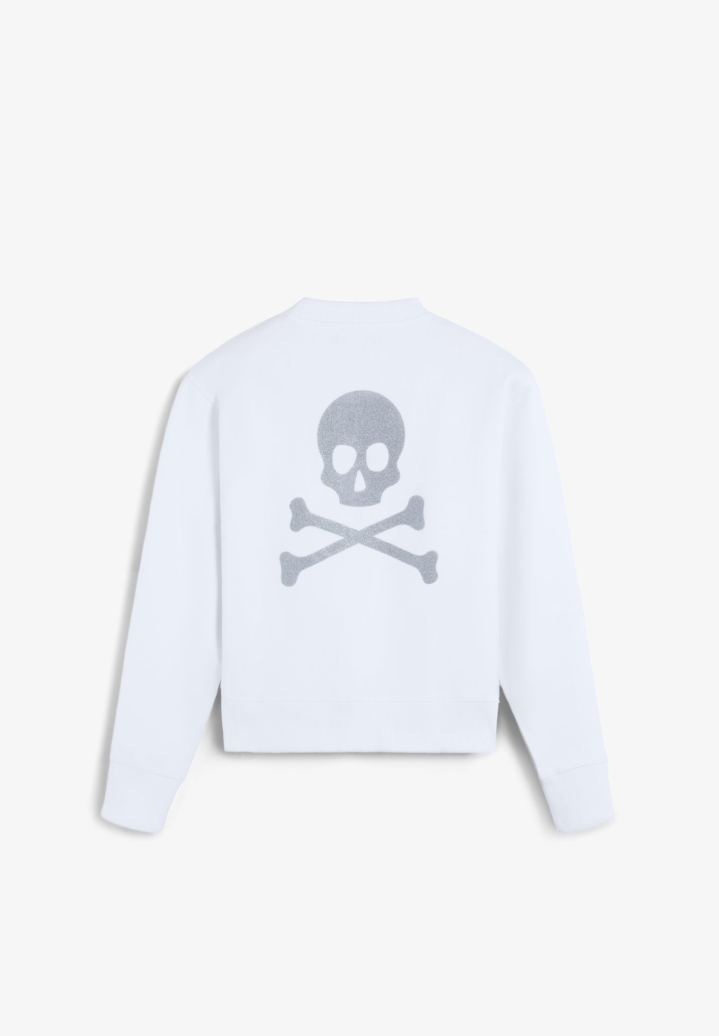 SWEATSHIRT WITH GLITTER SKULL ON THE BACK