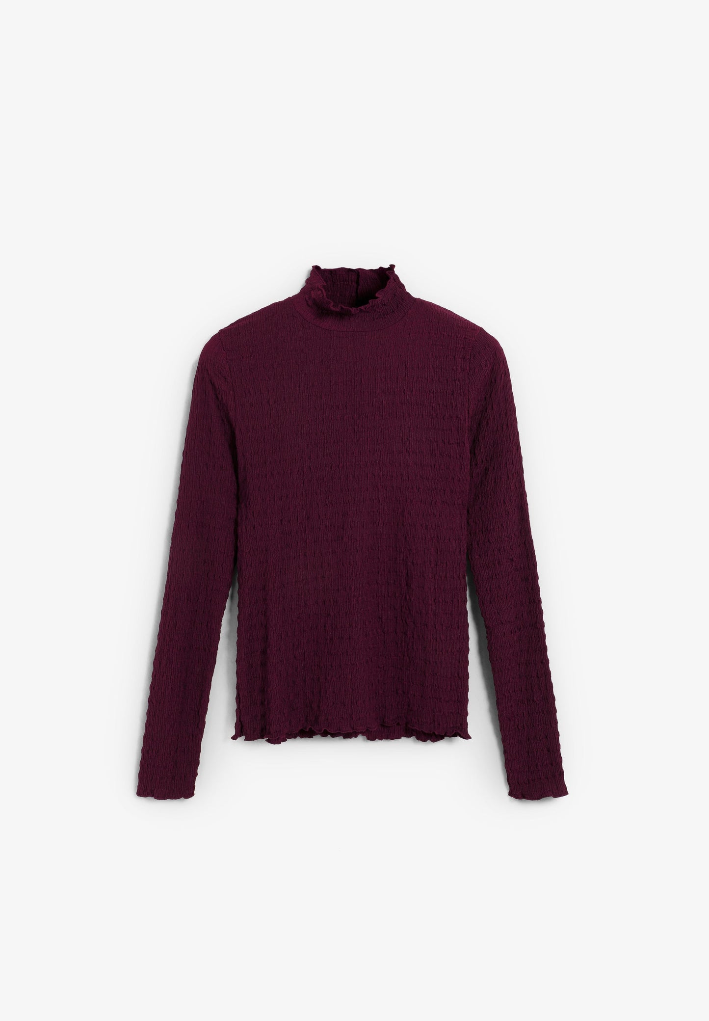 TEXTURED HIGH NECK TOP