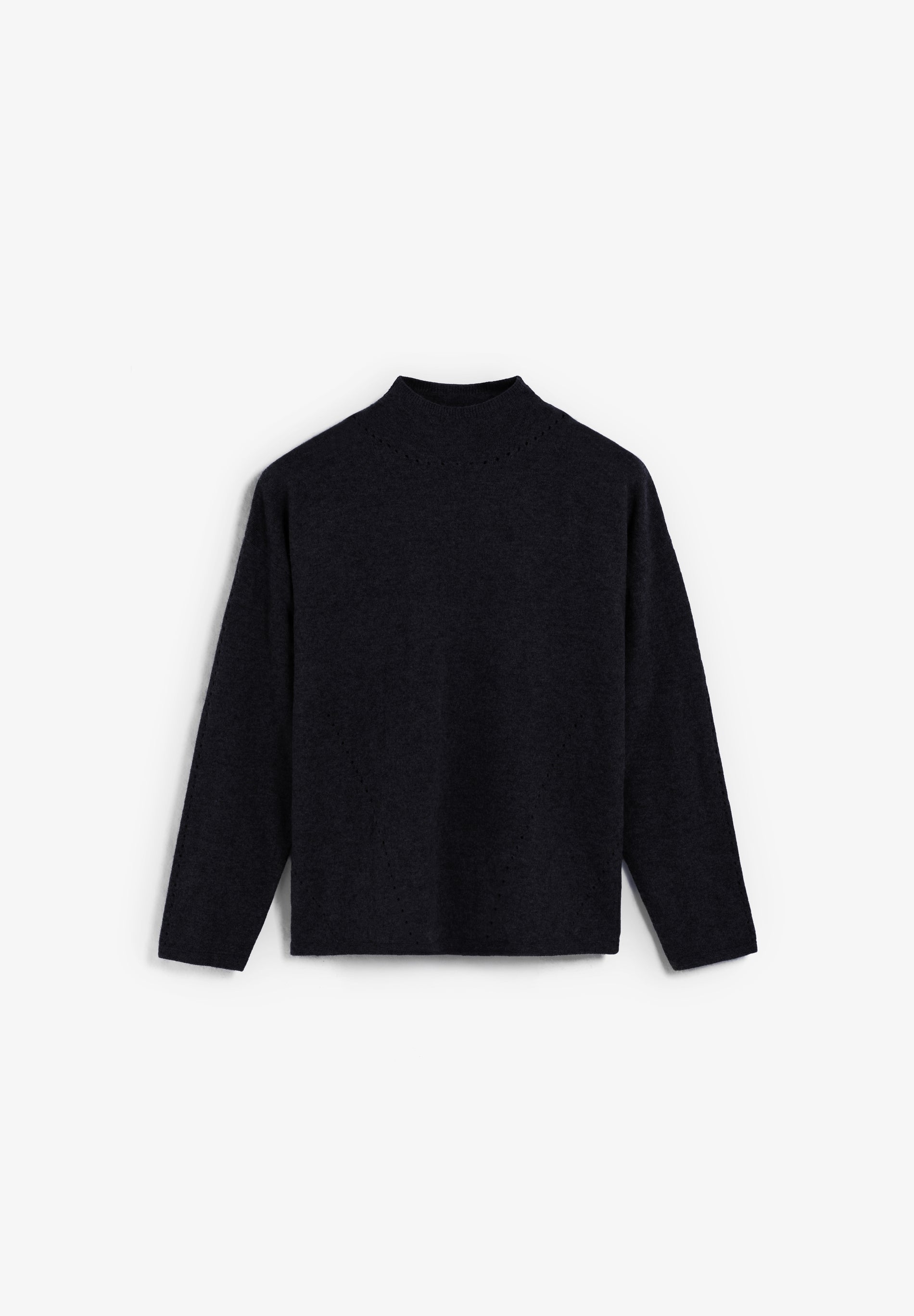 WOOL BLEND HIGH NECK SWEATER