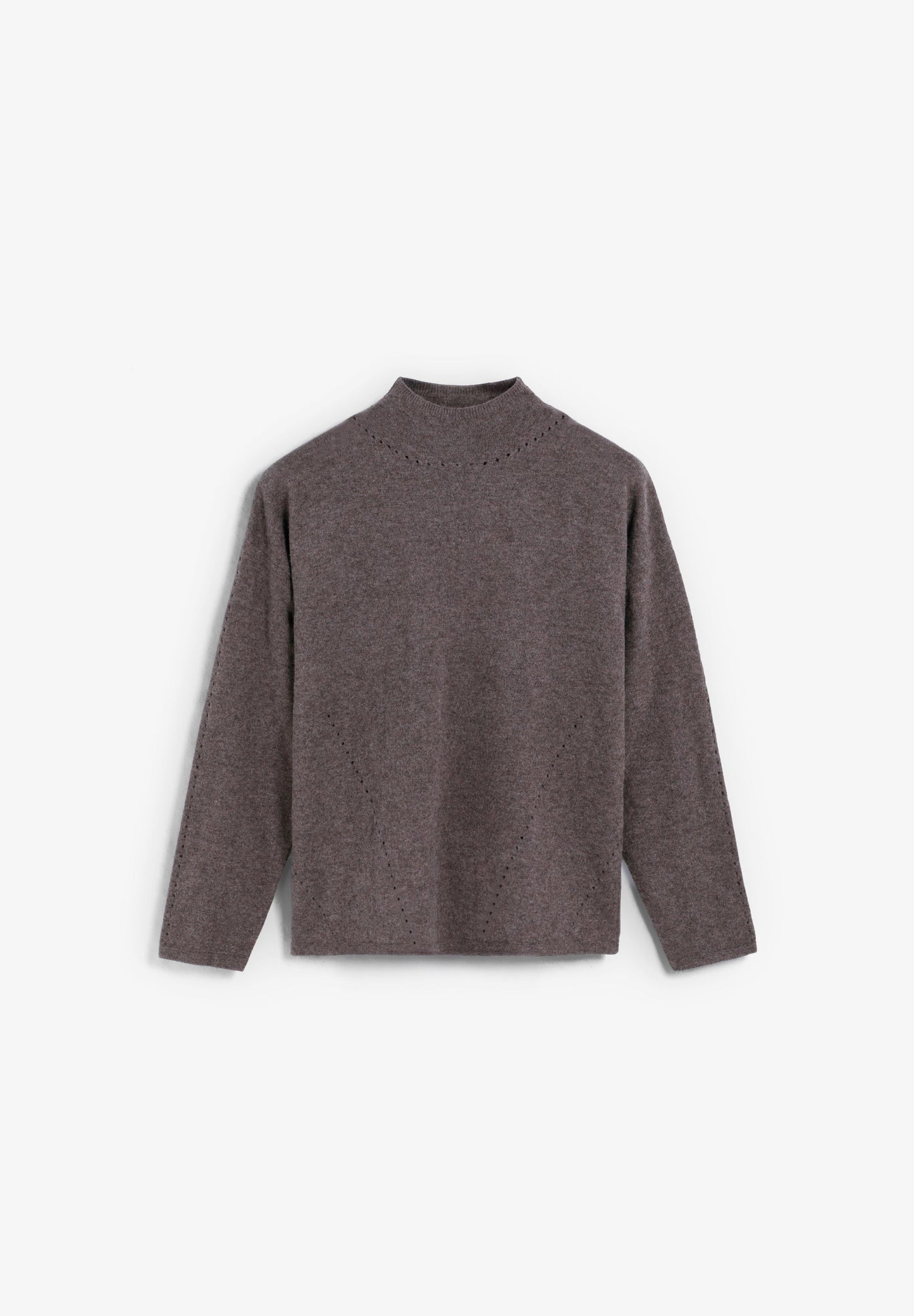 WOOL BLEND HIGH NECK SWEATER