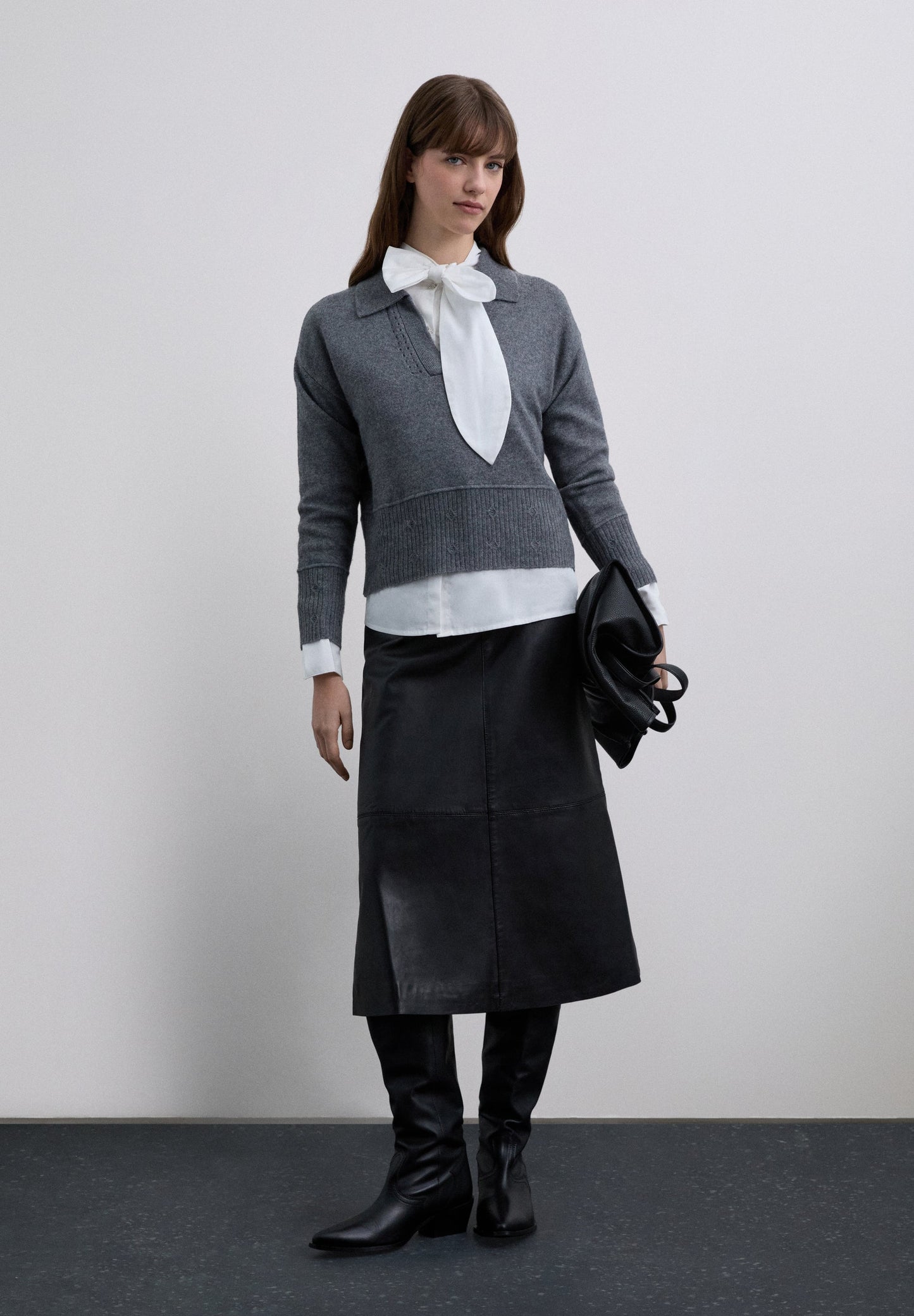 POLO JUMPER WITH EMBOSSED DETAILS