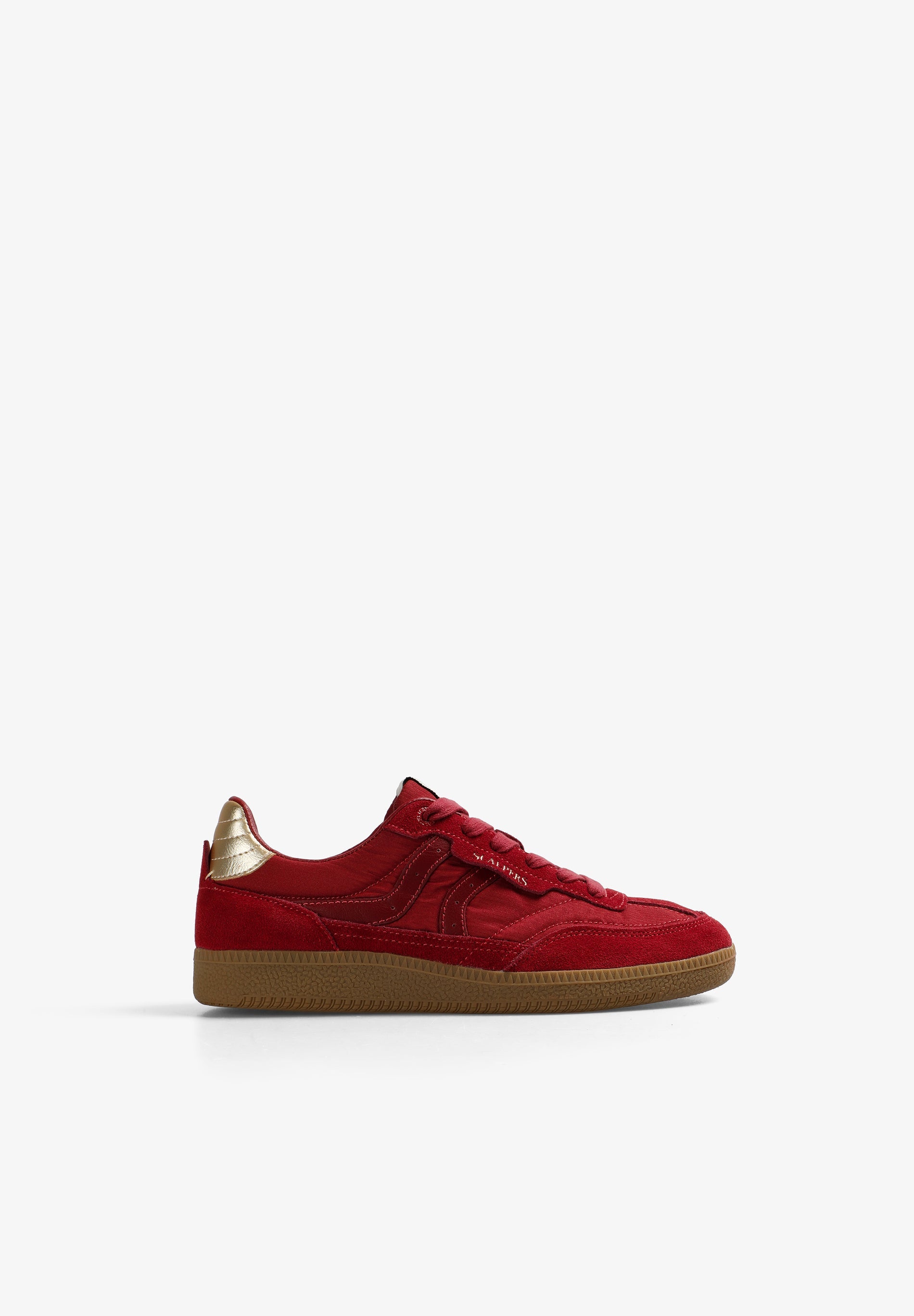 SUEDE SNEAKER WITH METALLIC HEEL