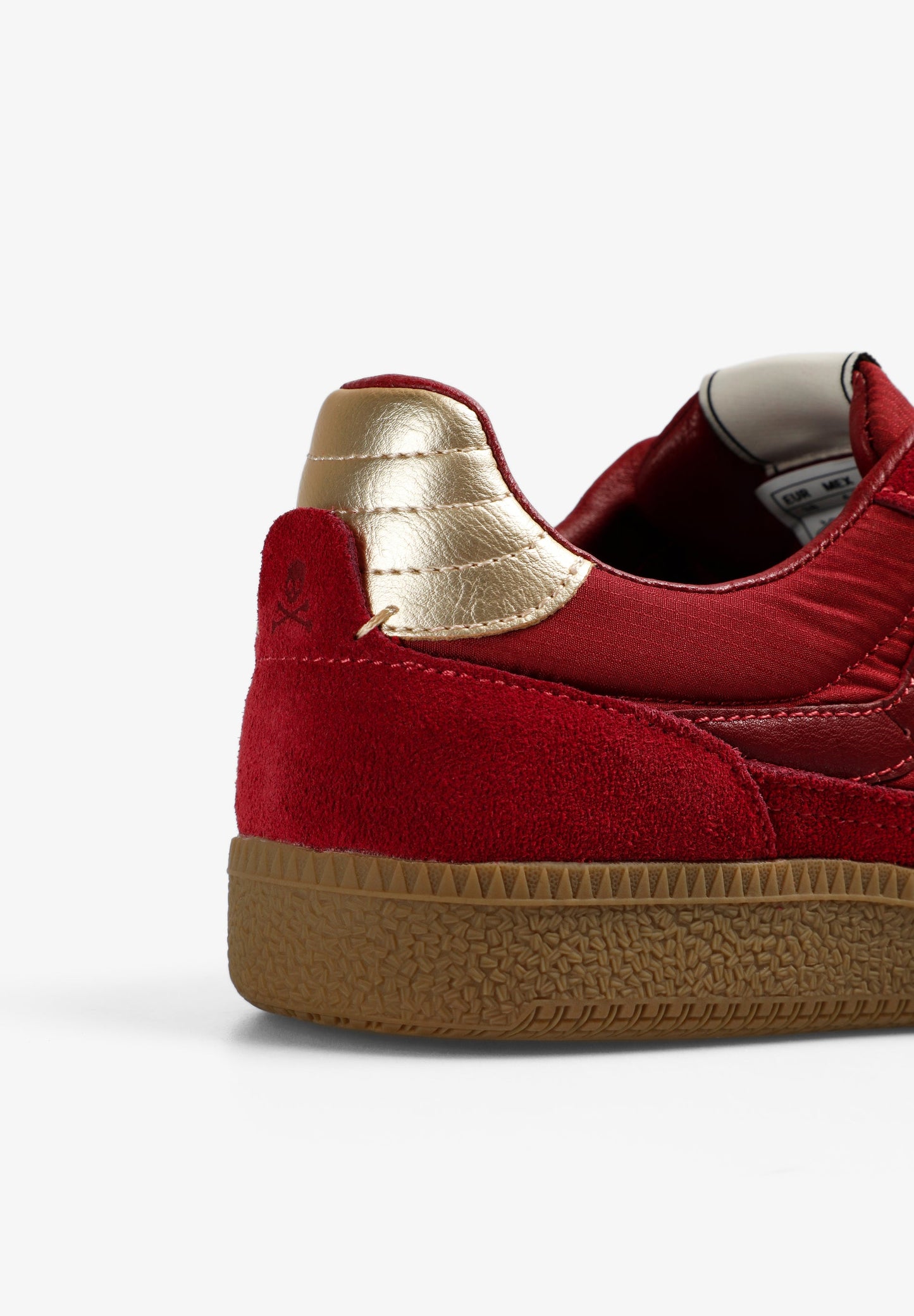 SUEDE SNEAKER WITH METALLIC HEEL