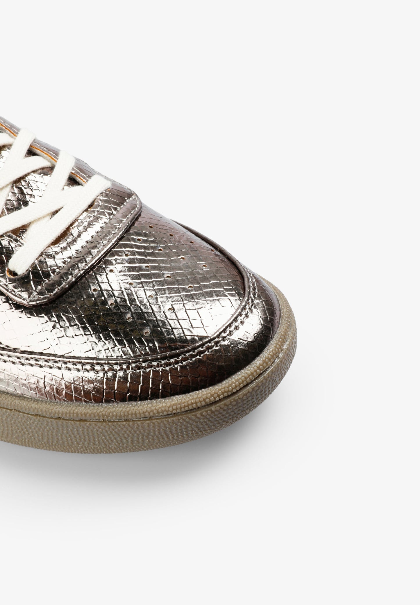 METALLIC SNAKE TEXTURE SNEAKERS