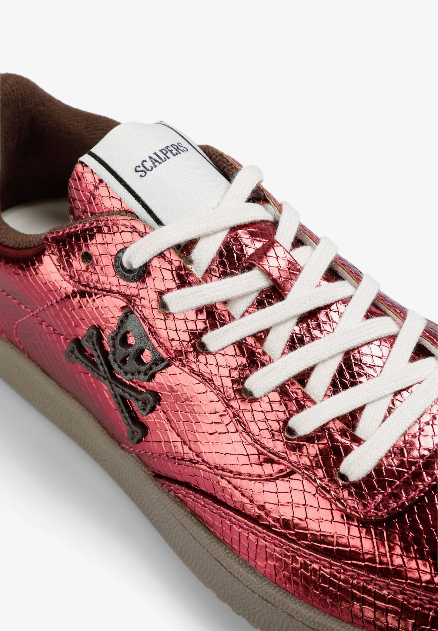 METALLIC SNAKE TEXTURE SNEAKERS