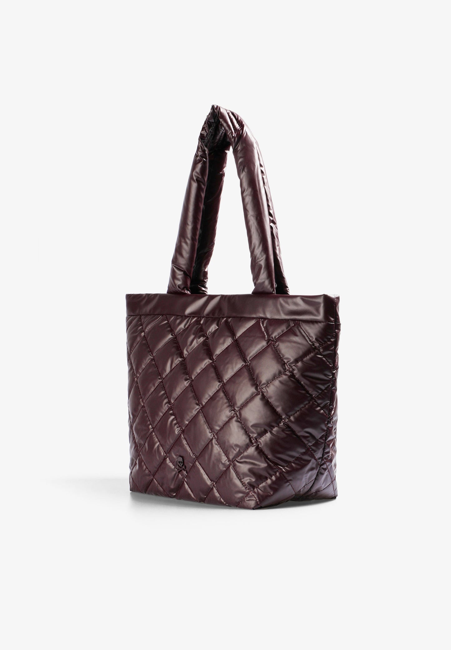 QUILTED SKULL TOTE BAG
