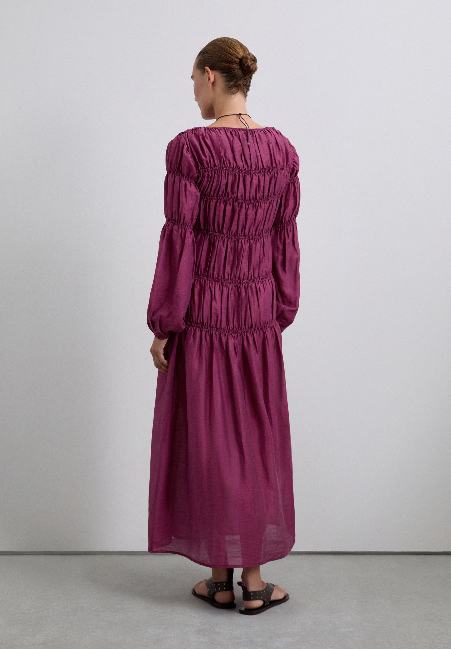 PUFF SLEEVE SMOCK DRESS