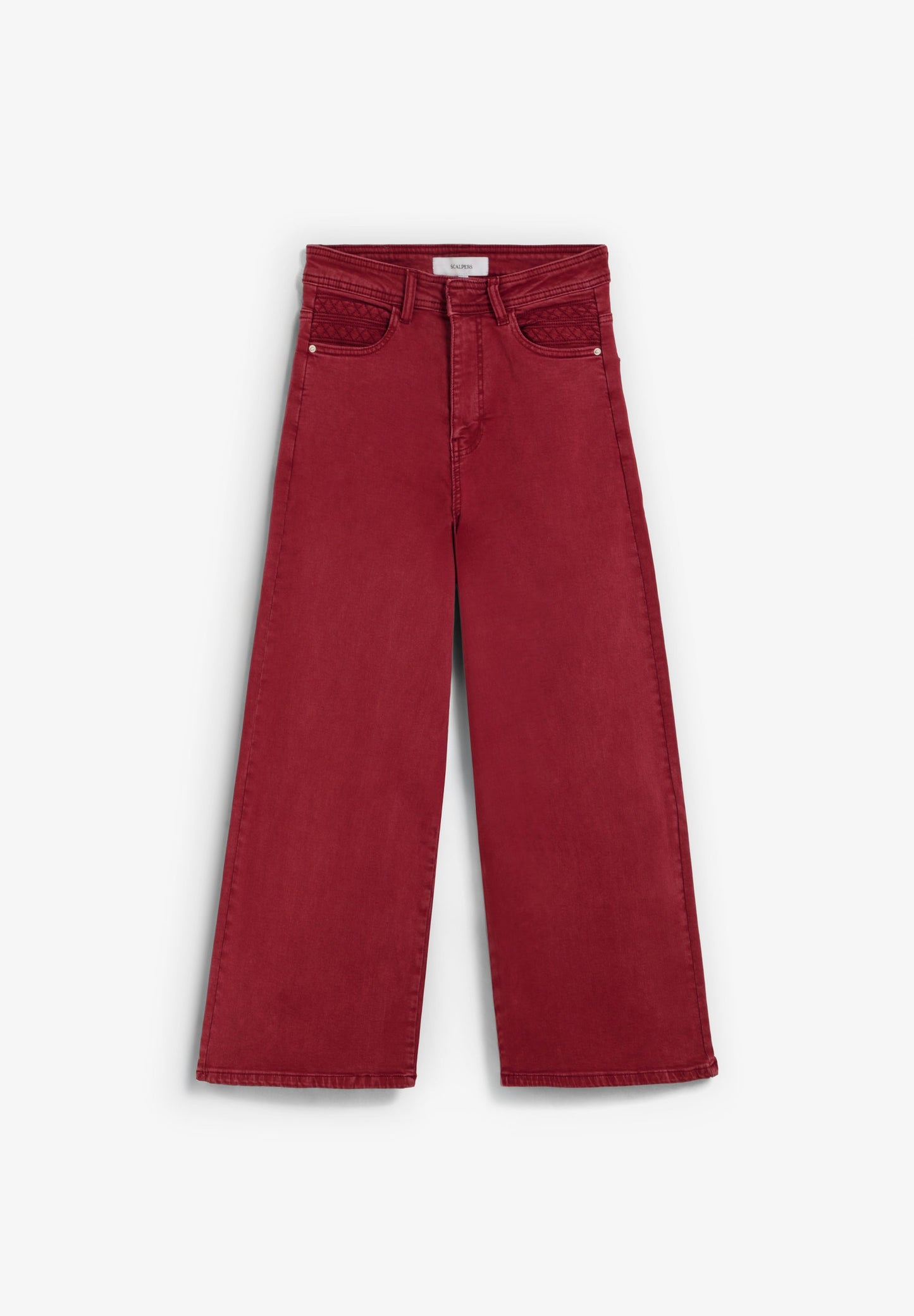 HIGH-RISE TROUSERS WITH STITCHING DETAIL