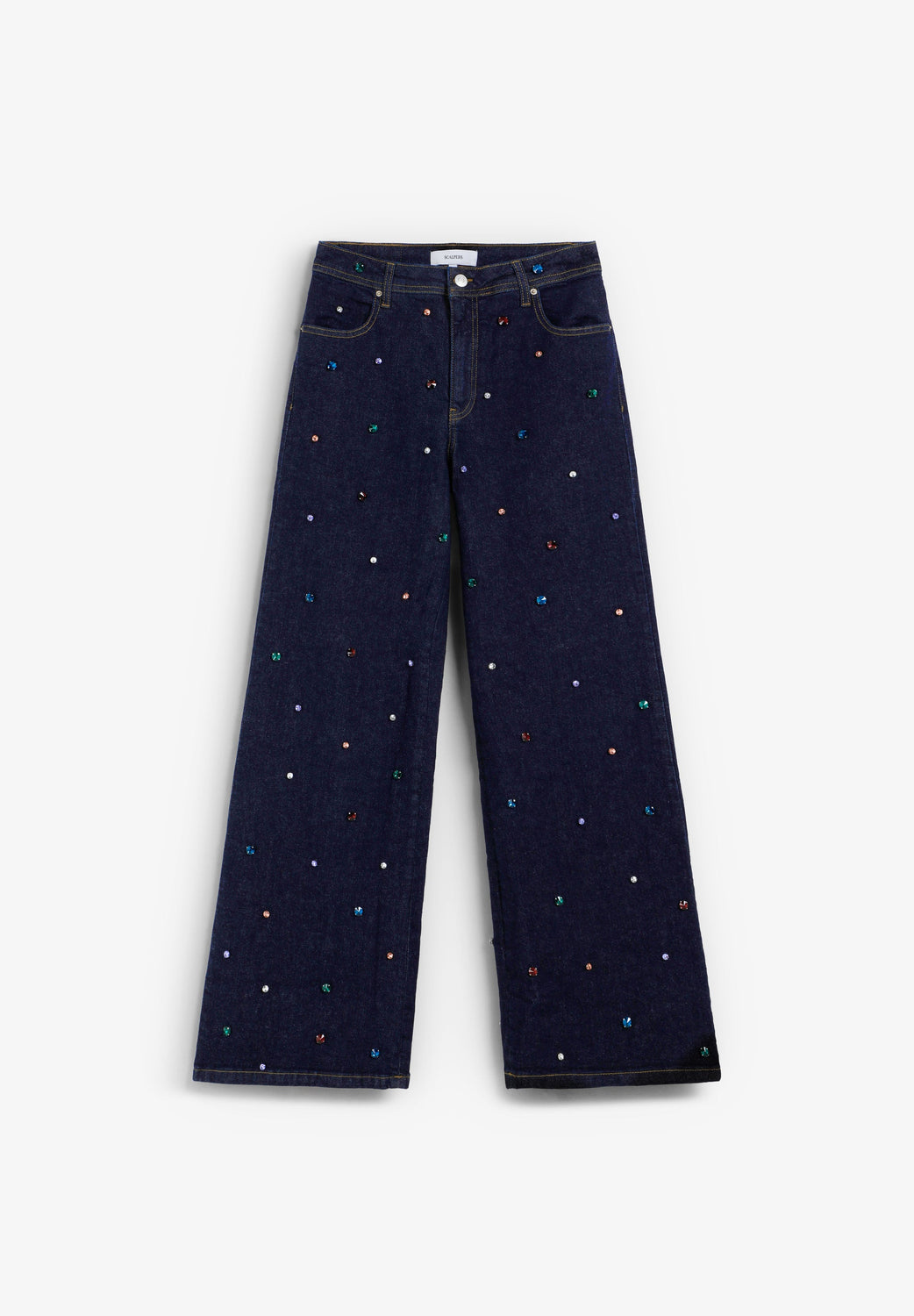 PANTALÓN DENIM CON ABALORIOS - Scalpers