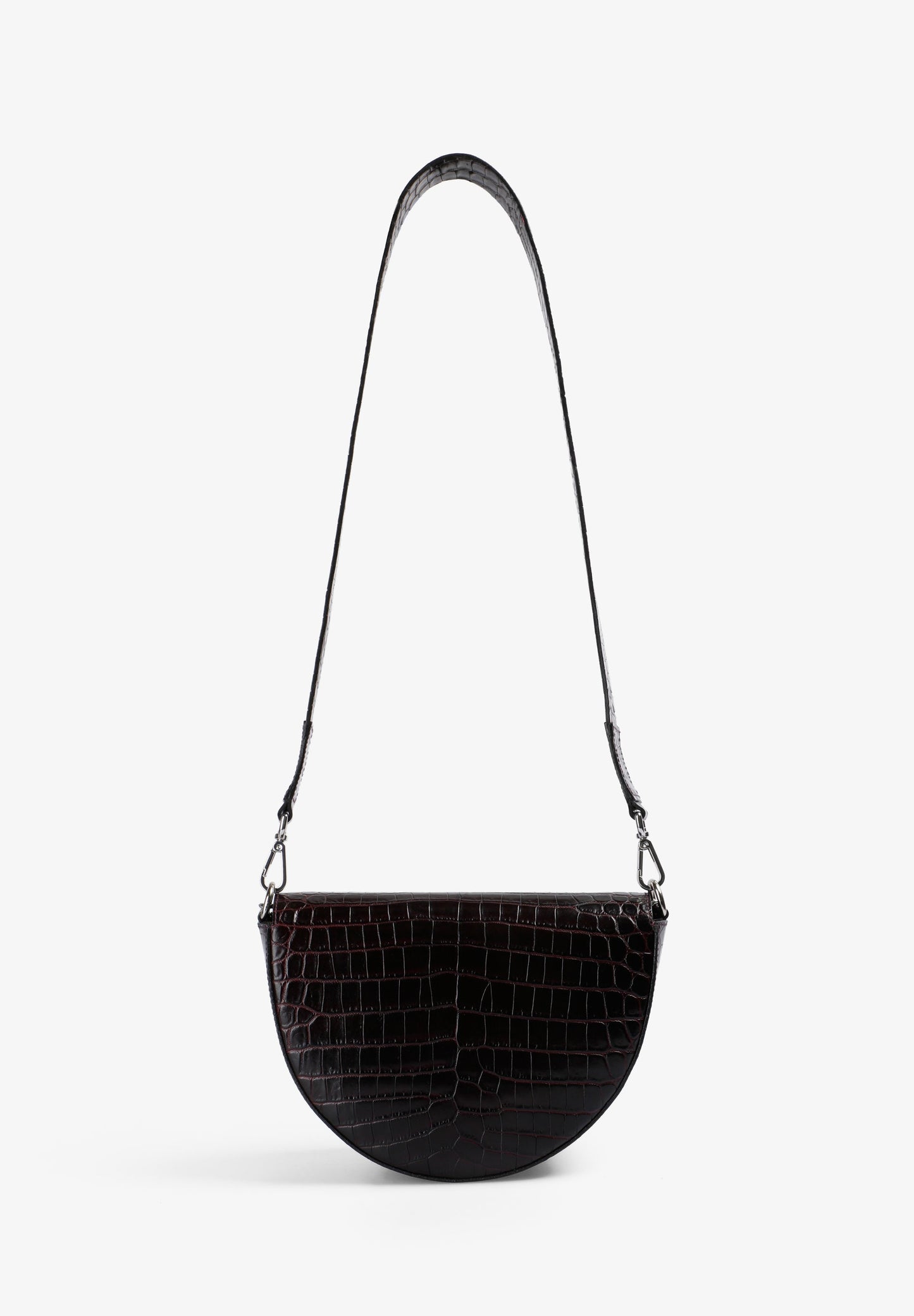 EMBOSSED LEATHER BAG WITH CHAIN
